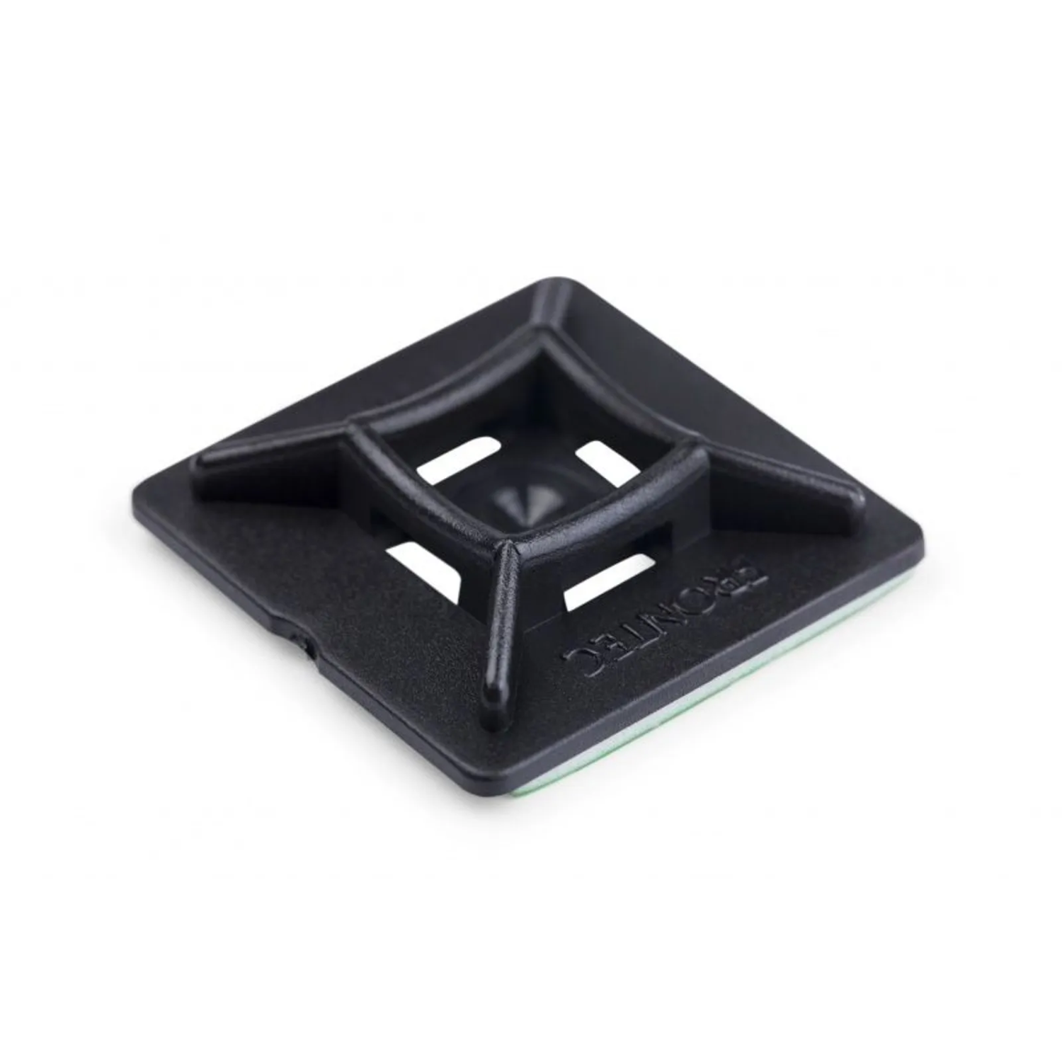 Fixador Autoadesivo Pto 28X28x6mm 10Pçs Frontec