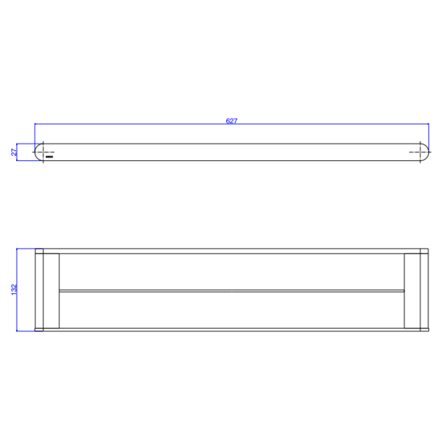 Porta Toalha Duplo 60cm Versa Cromado 2042.C31.060 Deca