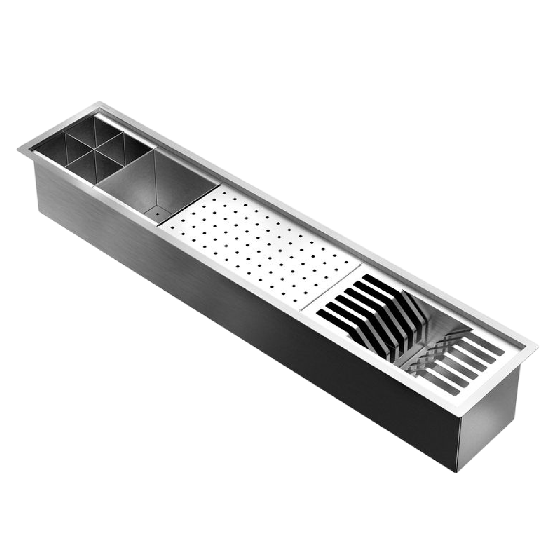 Canal de Cozinha Equipado Fit 90cm com 4 Acessórios Docol