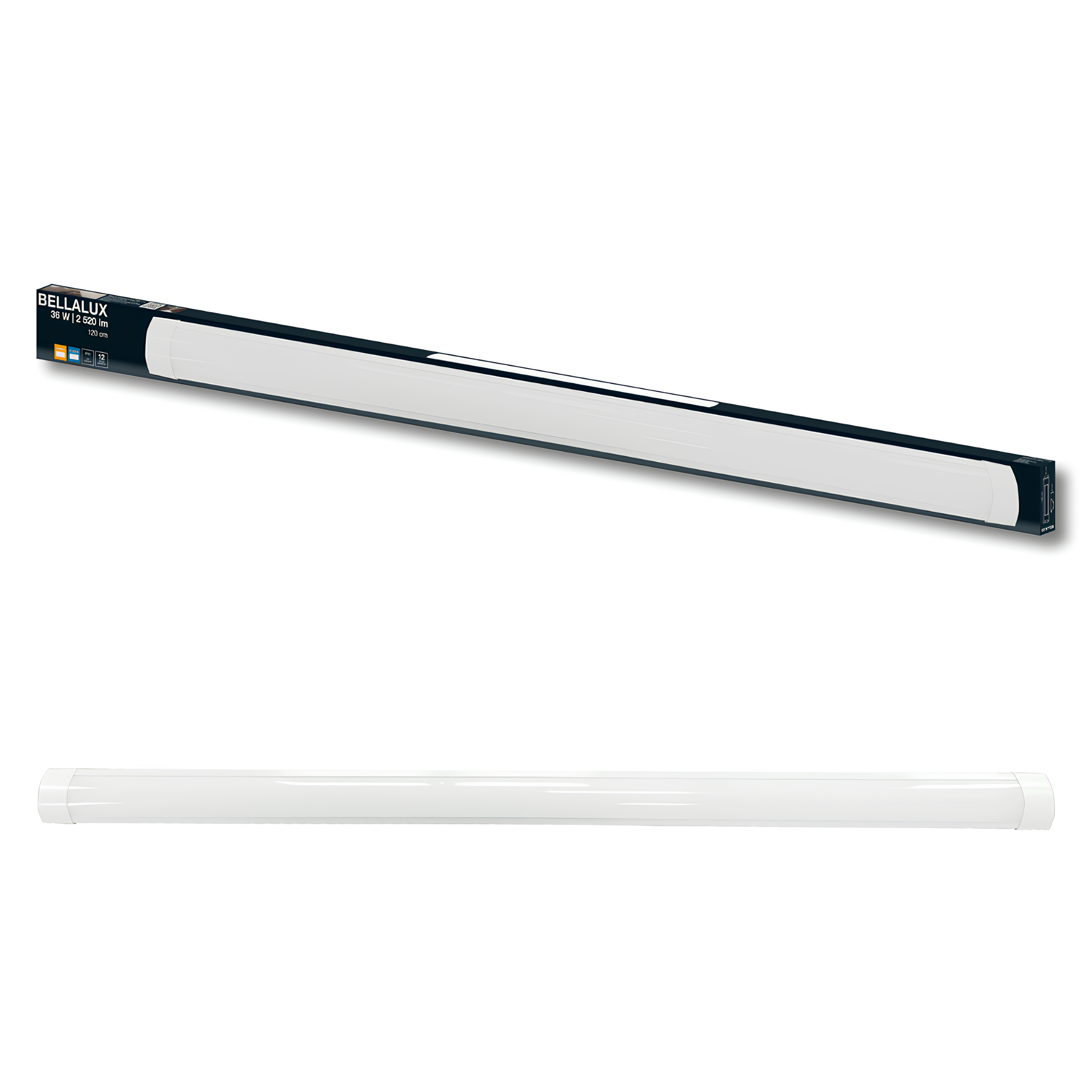 Luminaria Led Calha 36W 6500K 2520Lm 120Cm Branca Bellalux