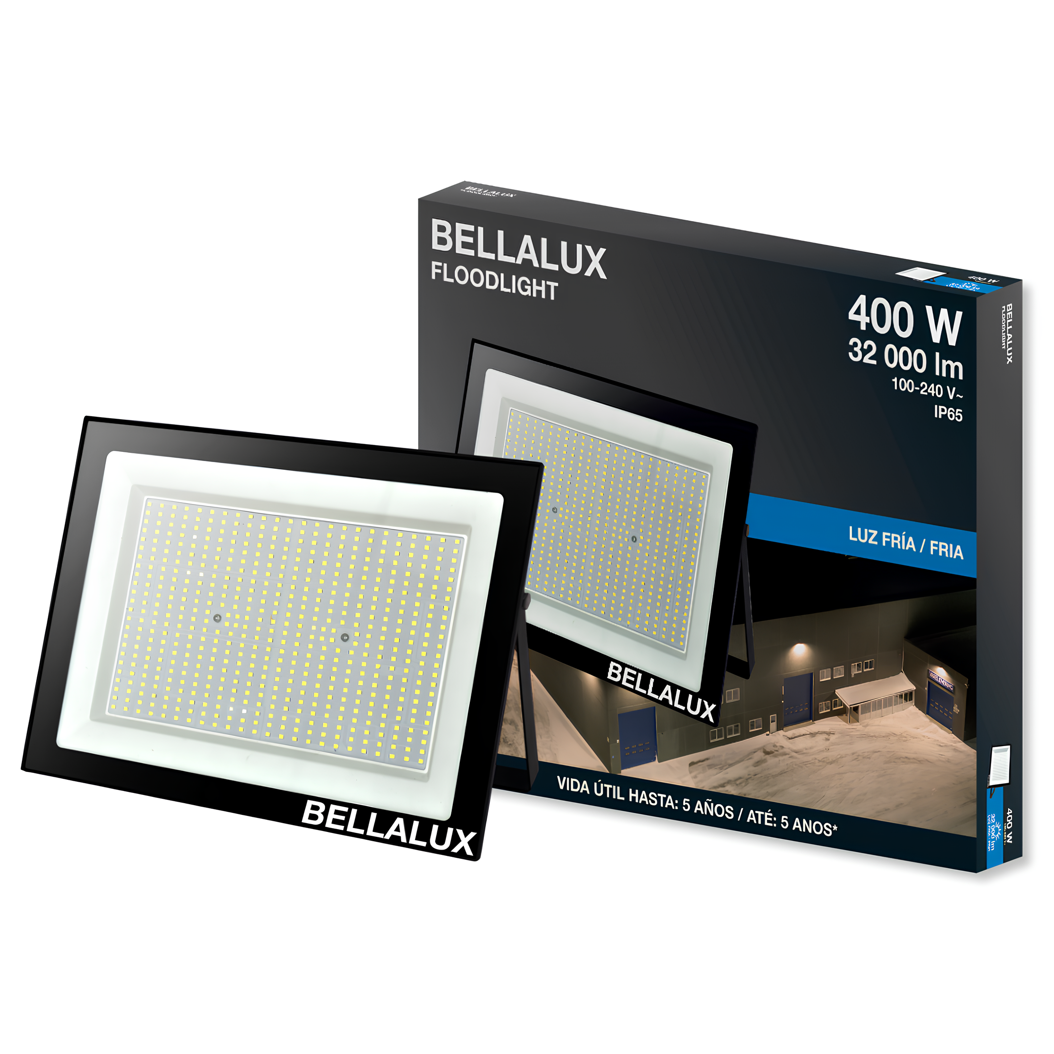 Refletor Led Qd 400W 6500K 32000Lm Ip65 Floodlight Bellalux