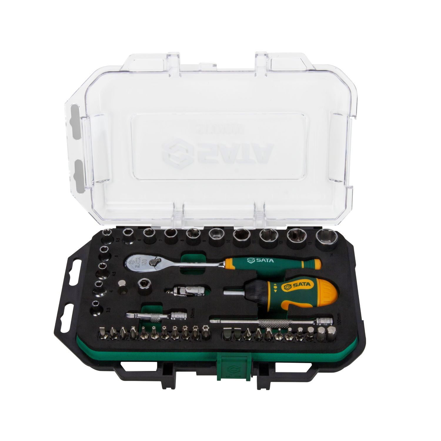 Jogo De Soquetes E Bits 1/4" 49 Peças 120 Xp St109200 Sata