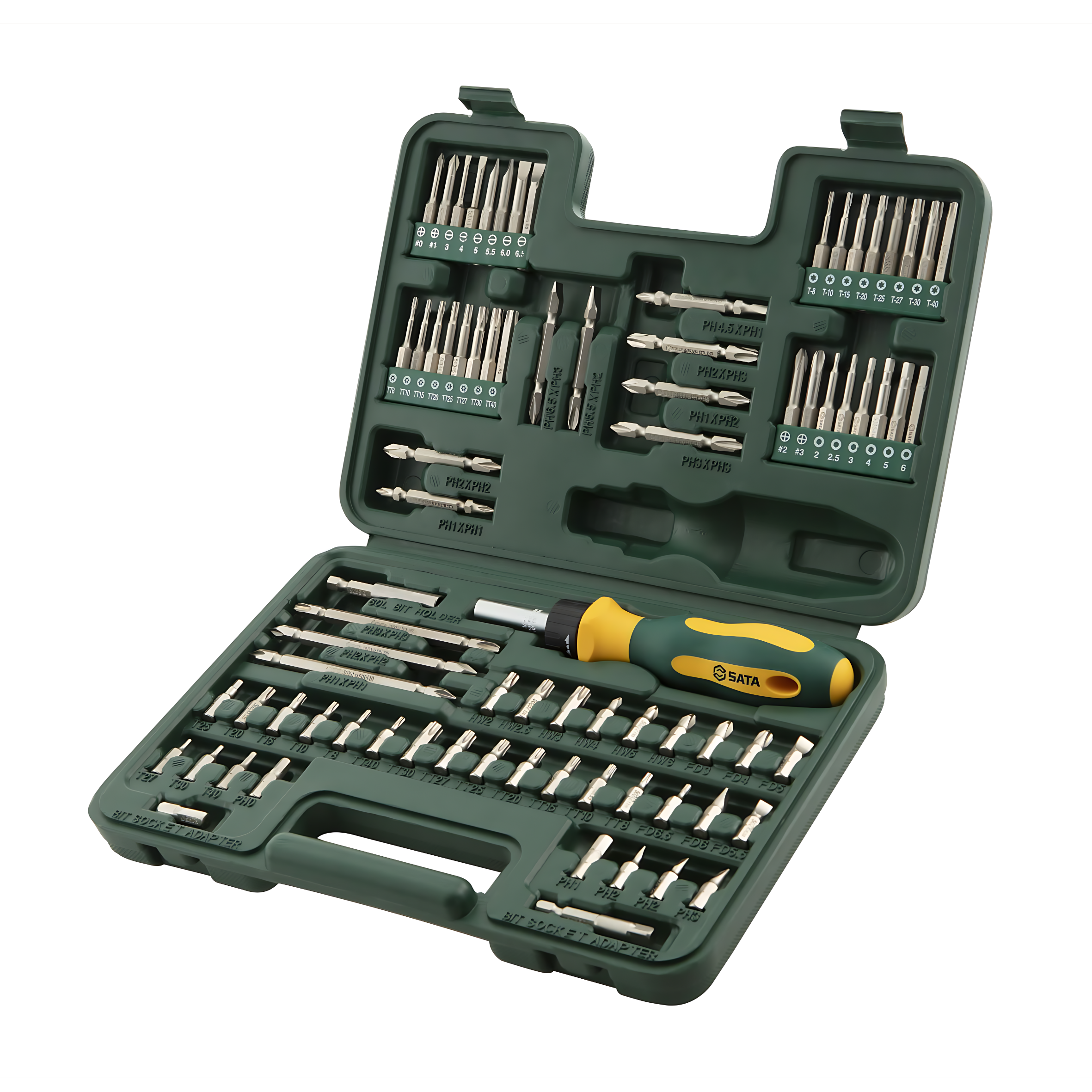 Jogo De Bits De 1/4" Pol Com 80 Pecas St09326sj Sata