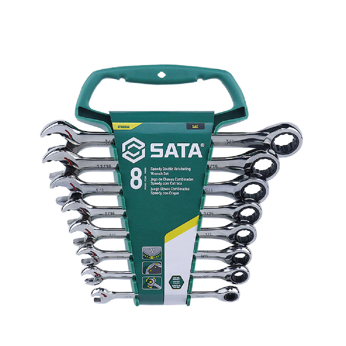 Jogo Chave Combinada Speedy 5/16 A 3/4 8 Peças St09034g Sata