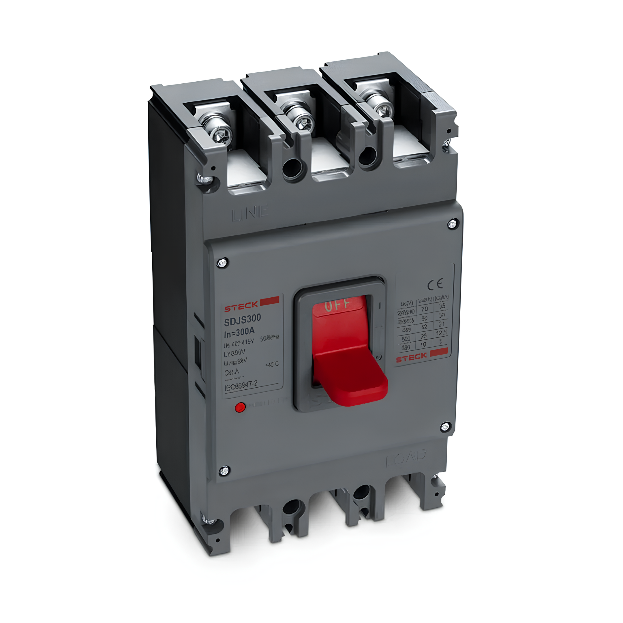 Disjuntor Tripolar 300A 690V Série S400 Caixa Moldada Sdjs300 Steck