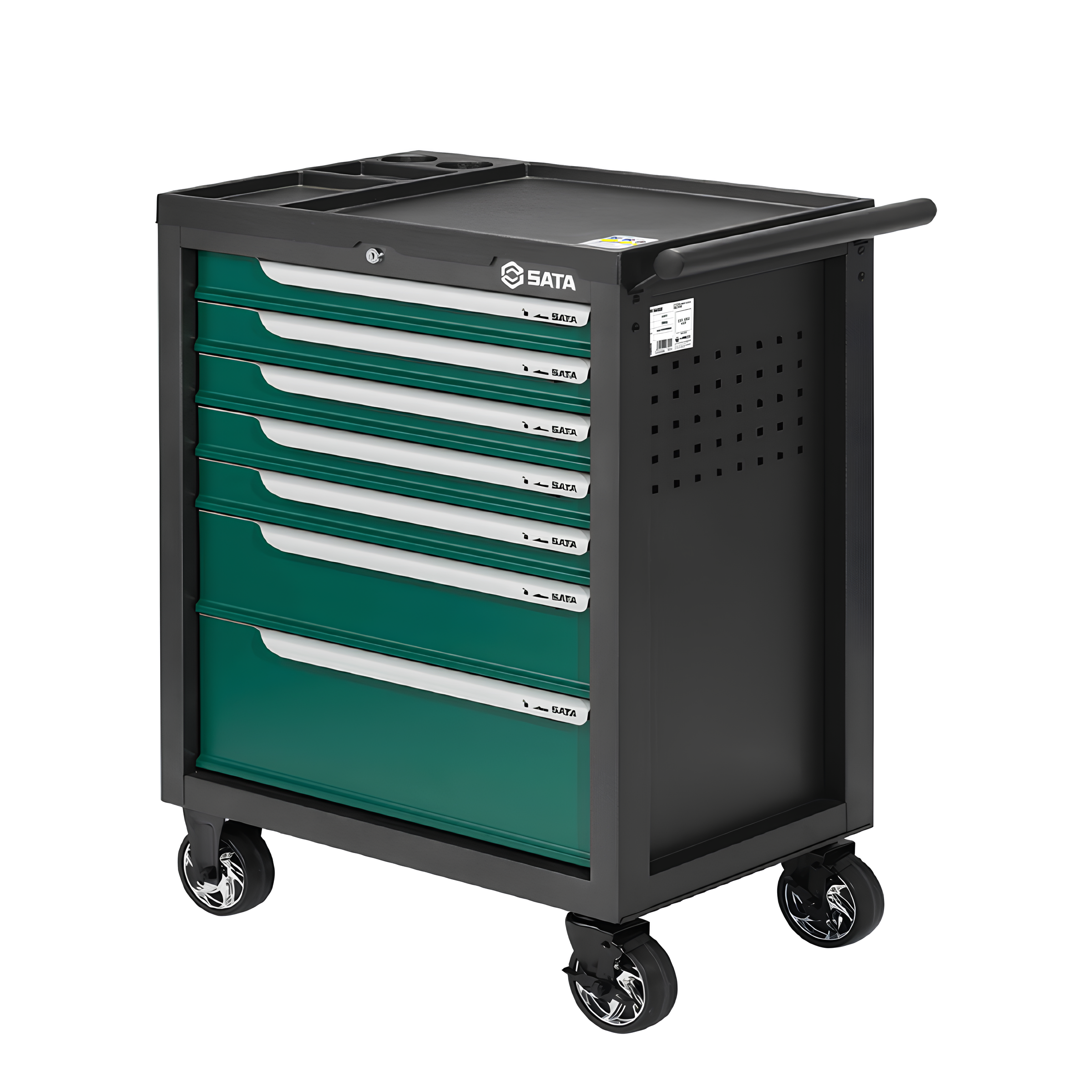 Carrinho Para Ferramentas 7 Gavetas Cor Verde St95126g Sata