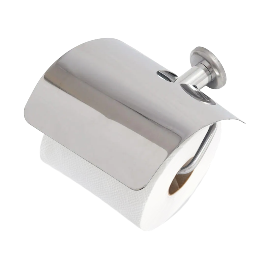 Papeleira Inox Com Proteção P/ Papel Higiênico Super Metais