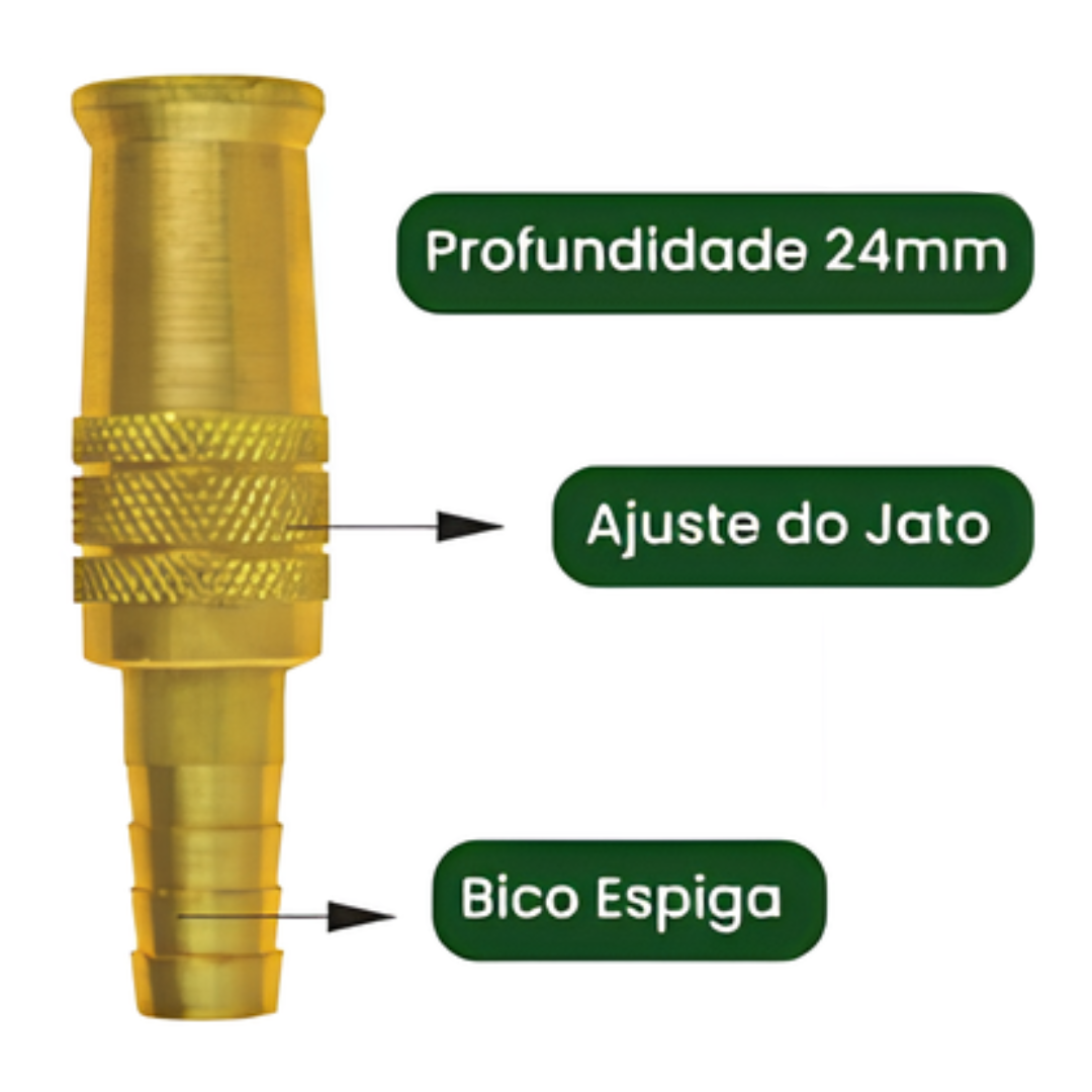 Esguicho tipo Maxi 11741E Espiga 3/4" Garden