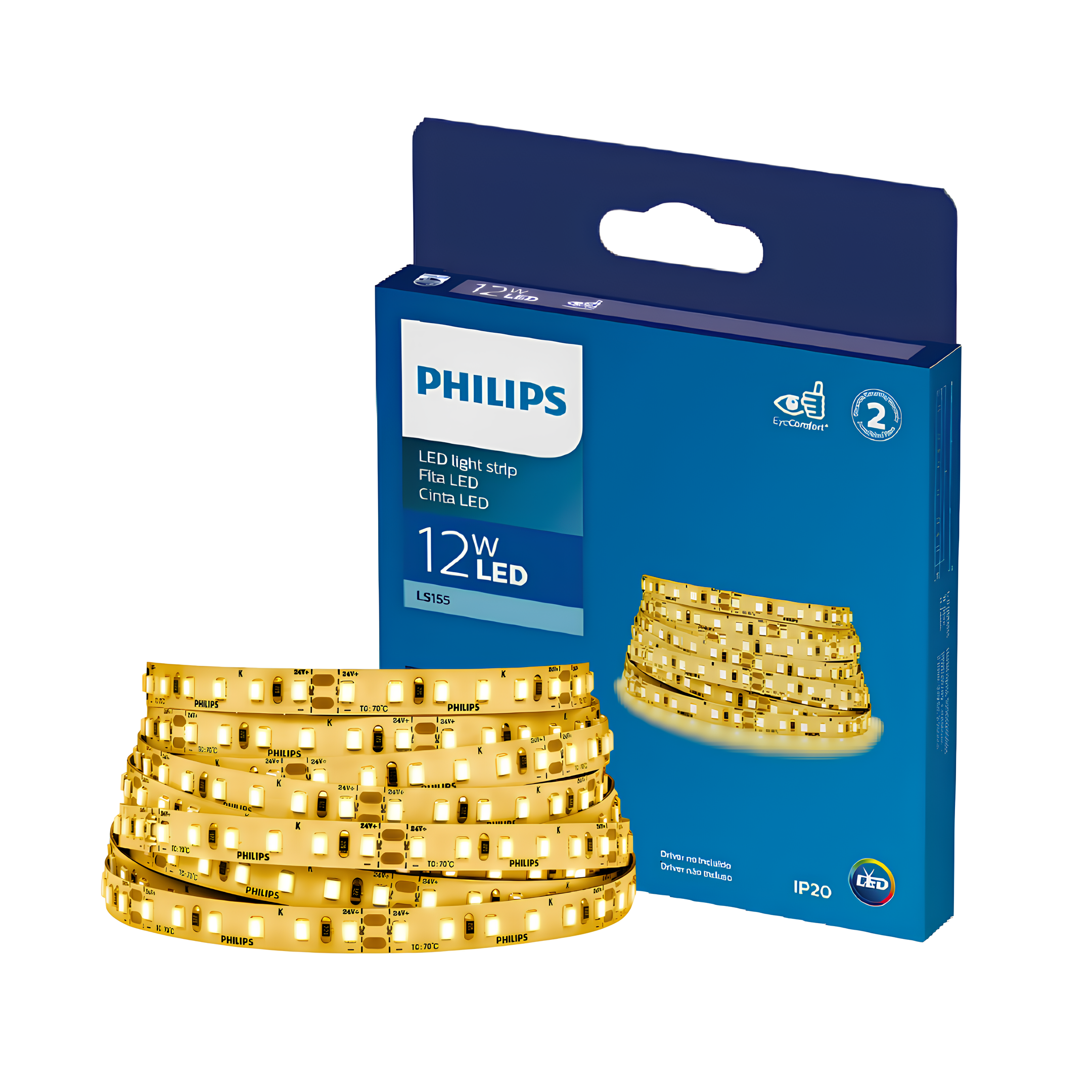Fita Led Corepro 5M 12W/m 24V Ip20 1200Lm/m LS155 Philips
