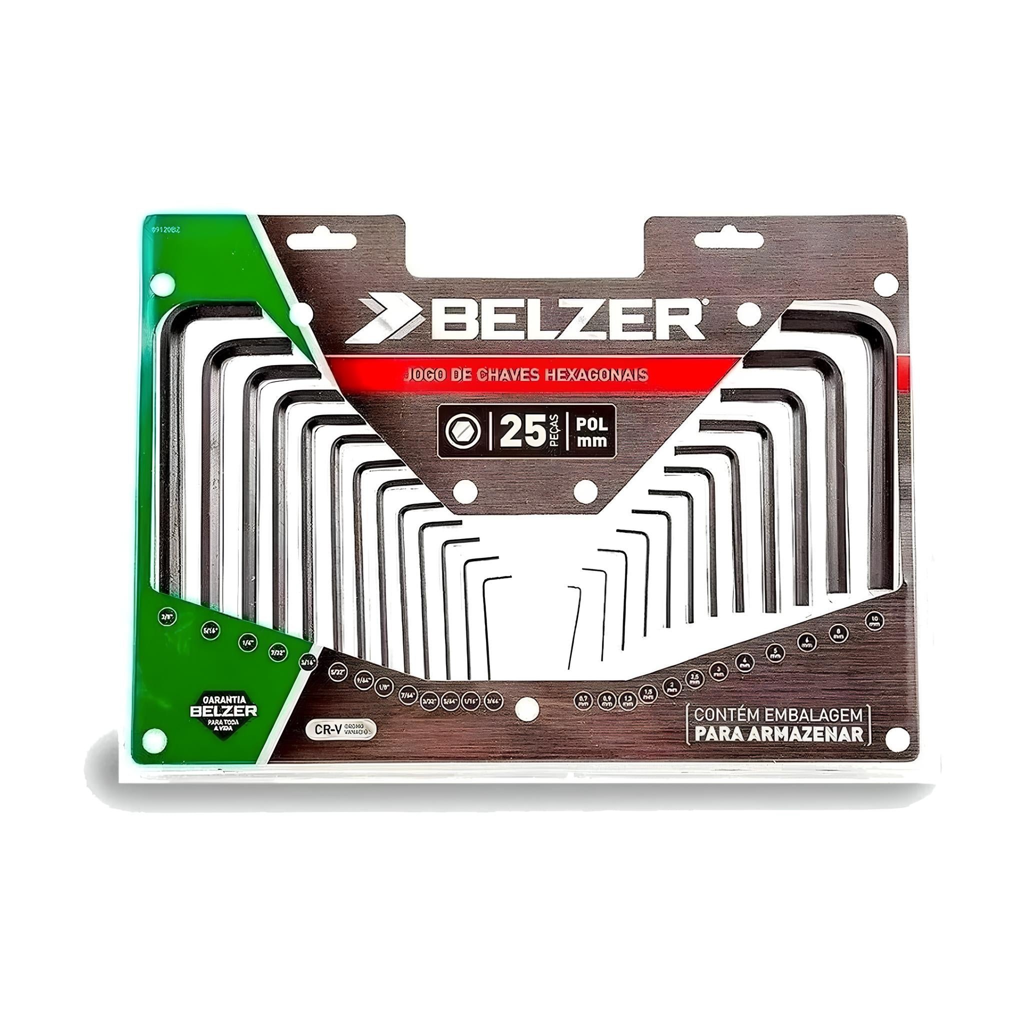 Jogo De Chave Allen Hexagonal 25 Peças 09120Bz Belzer