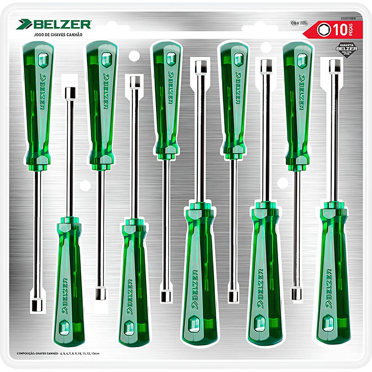 Jogo De Chaves Canhão 10 Peças Belzer 4 a 13mm 252010bn