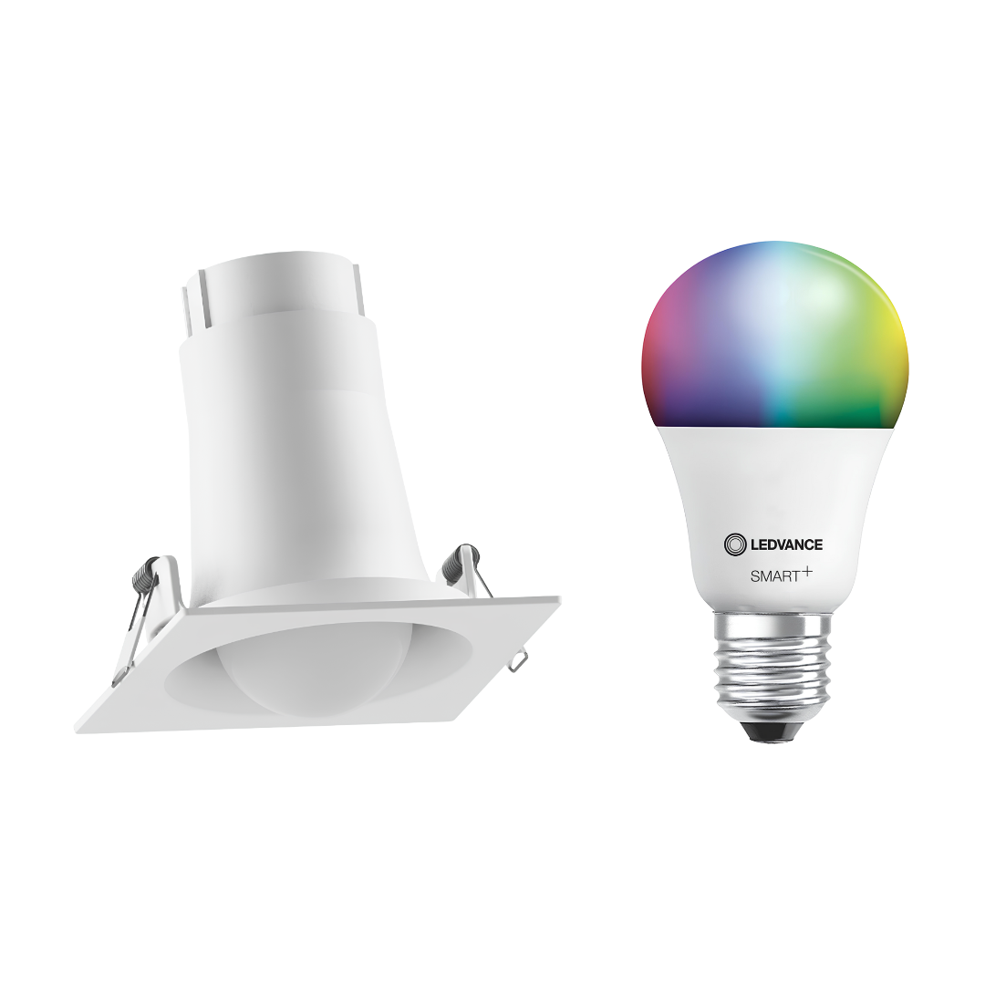 Spot Quadrado Embutir Branco Bulbo Wifi 9W Rgb 800Lm Ledvance