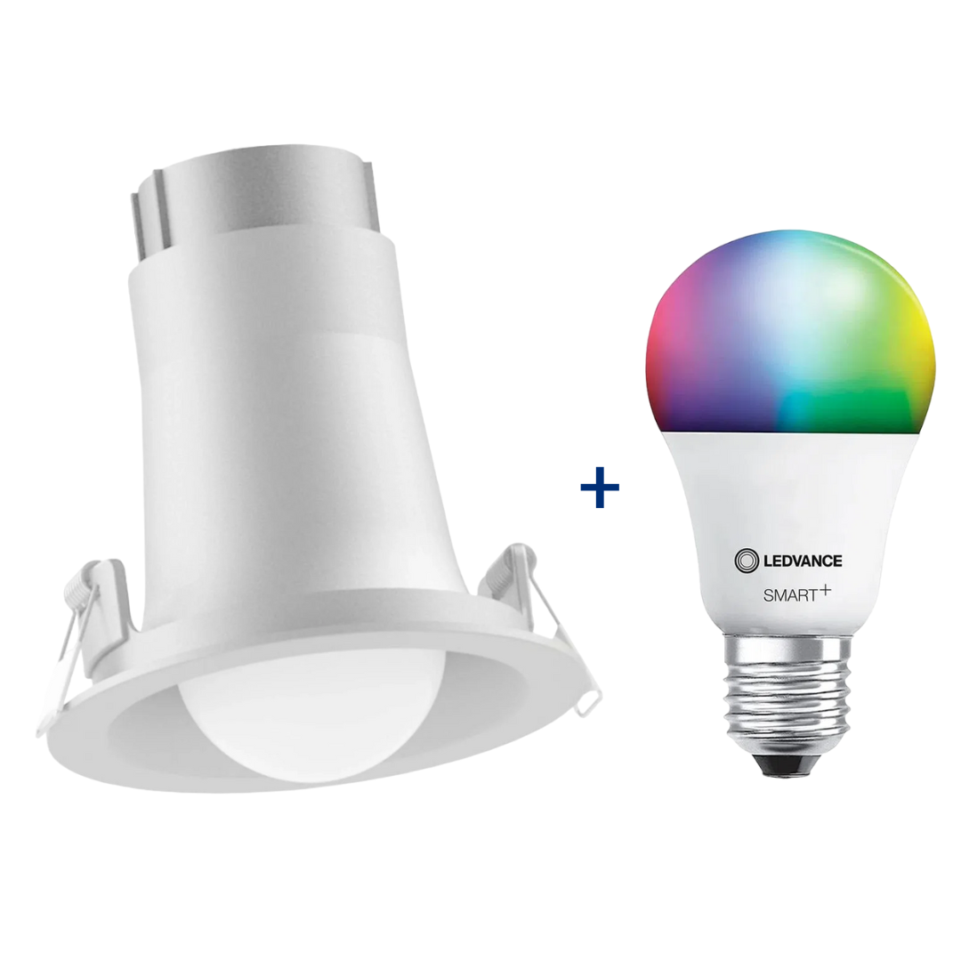 Spot Led Quadrado Embutir Branco Bulbo Rgbw 9W 800Lm Ledvance