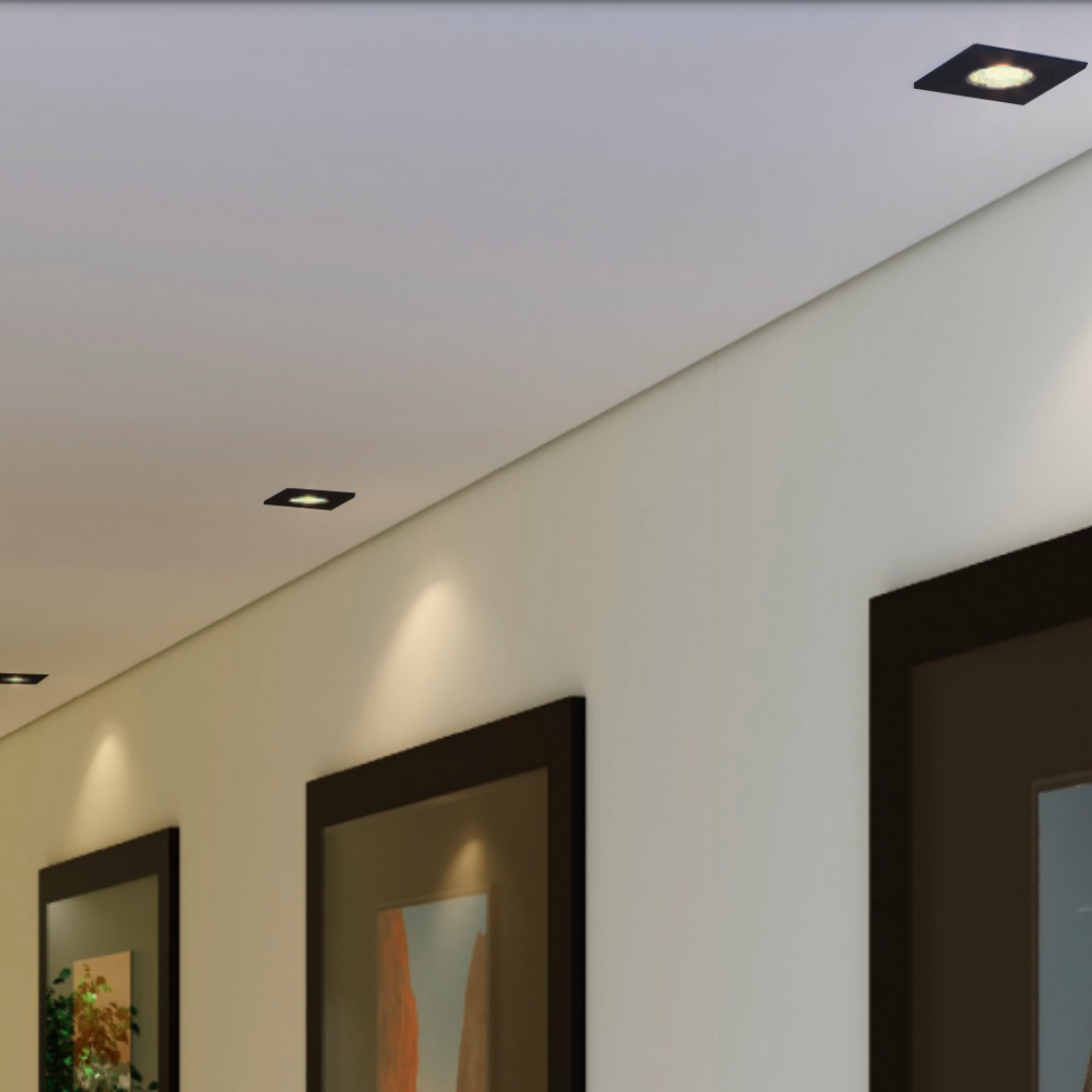 Spot Quadrado Embutir Preto Par20 5,5W 2700K 525Lm Bivolt Osram