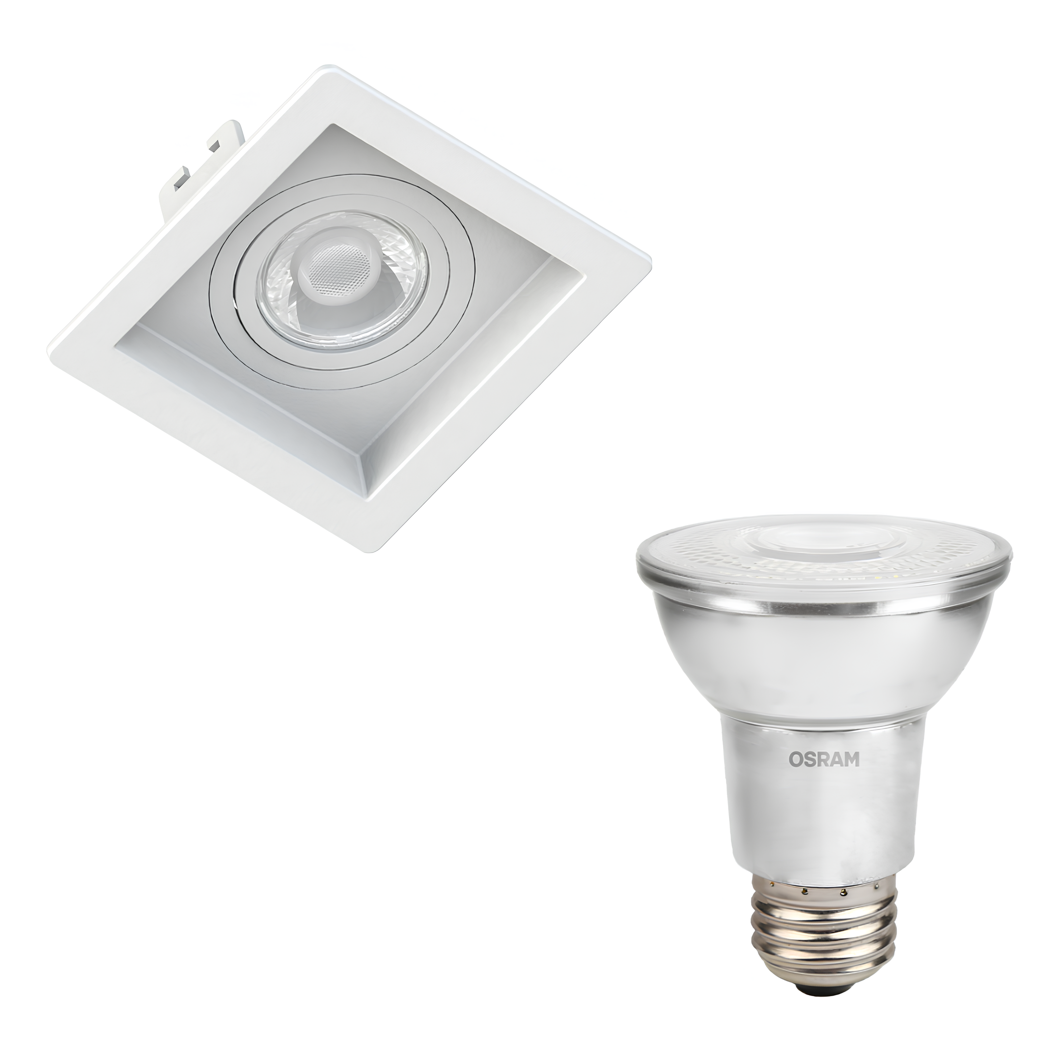 Spot Quadrado Recuado Branco Par20 7W 3000K 525Lm Bivolt Osram