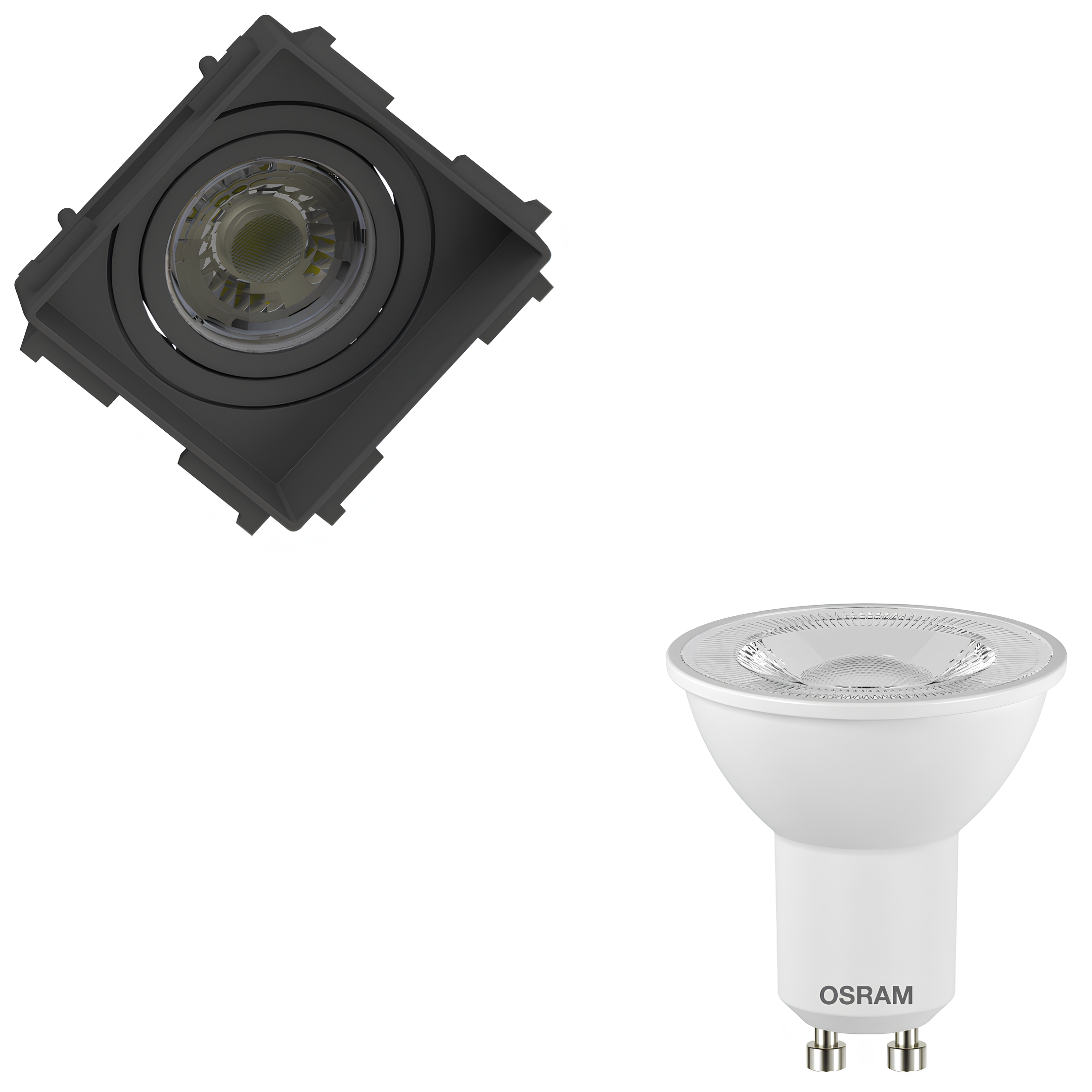 Spot Led Quadrado Embutir Recuado Pt Dicroica 6,5w 2700K Biv Ledvance