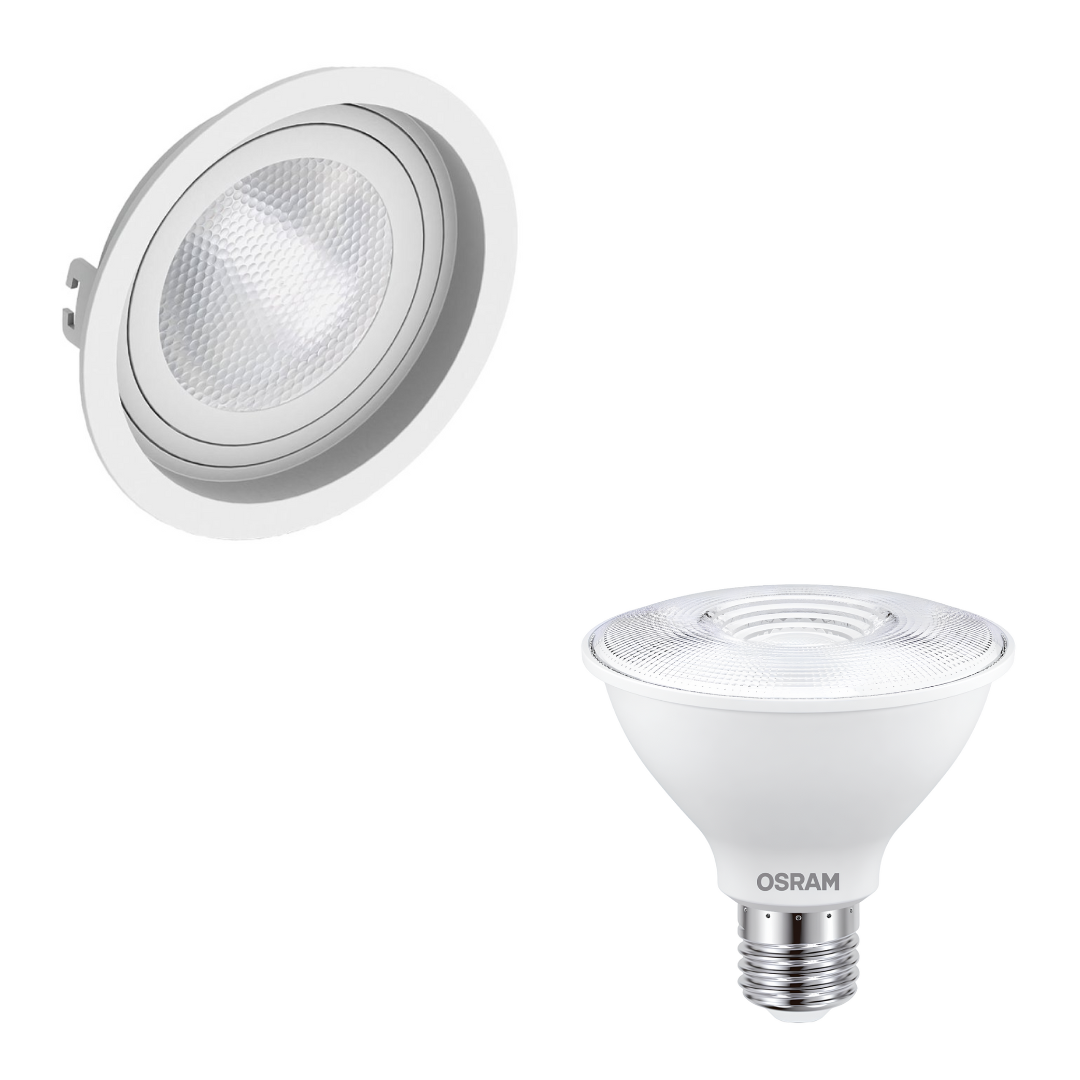Spot Led Redondo Recuado Branco Par30 9,5W 900Lm Ip20 Osram