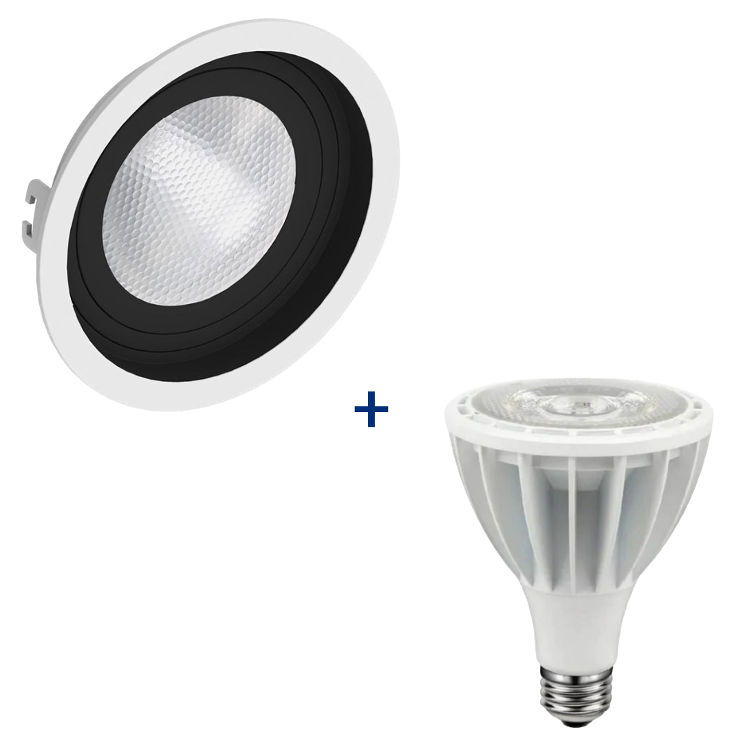 Spot Redondo Recuado Br/Pt Par30 Hci 28W 4000K 3000Lm 30° Osram