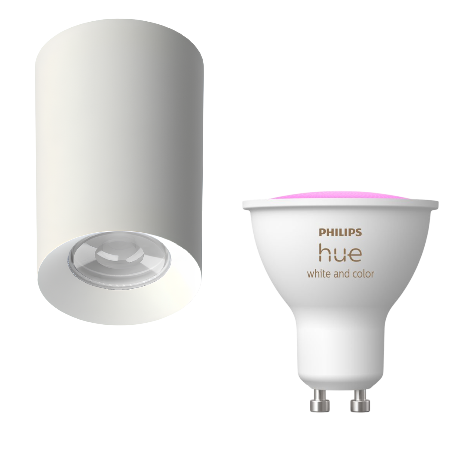 Plafon Tower Redonda Face Recuada branco Philips Hue Smart