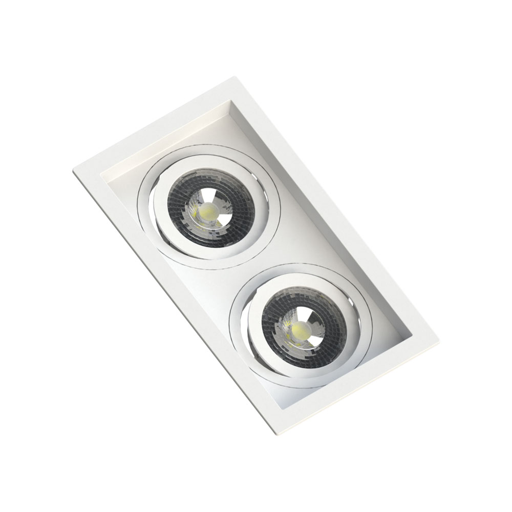 Spot Retangular Recuado Branco 2x Par20 5,5W 525Lm Ledvance