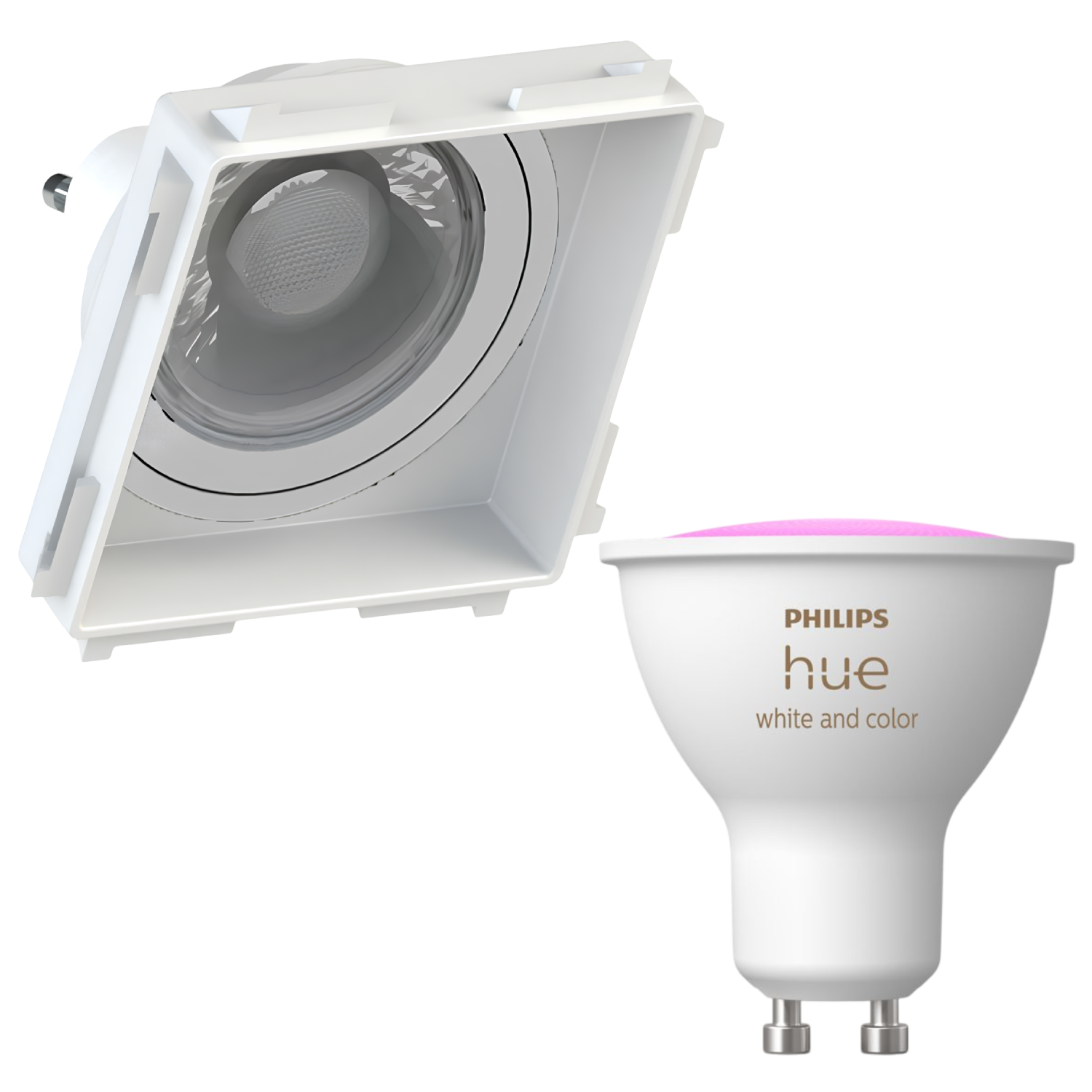 Spot Quadrado No Frame Dicroica Br 4,7W Rgb 36° Philips Hue