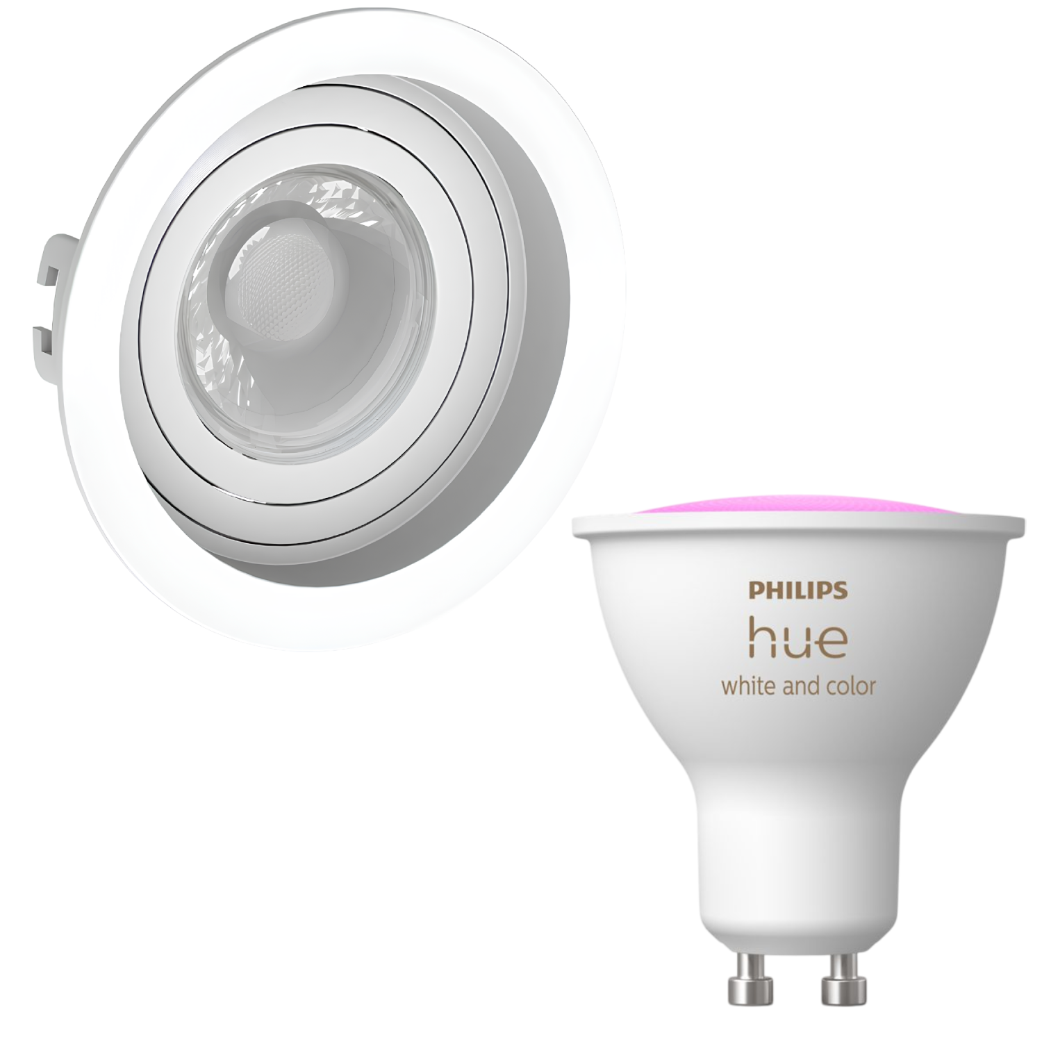 Spot Redondo Recuado Dicroica Branco 4,7W Rgb 36° Philips Hue