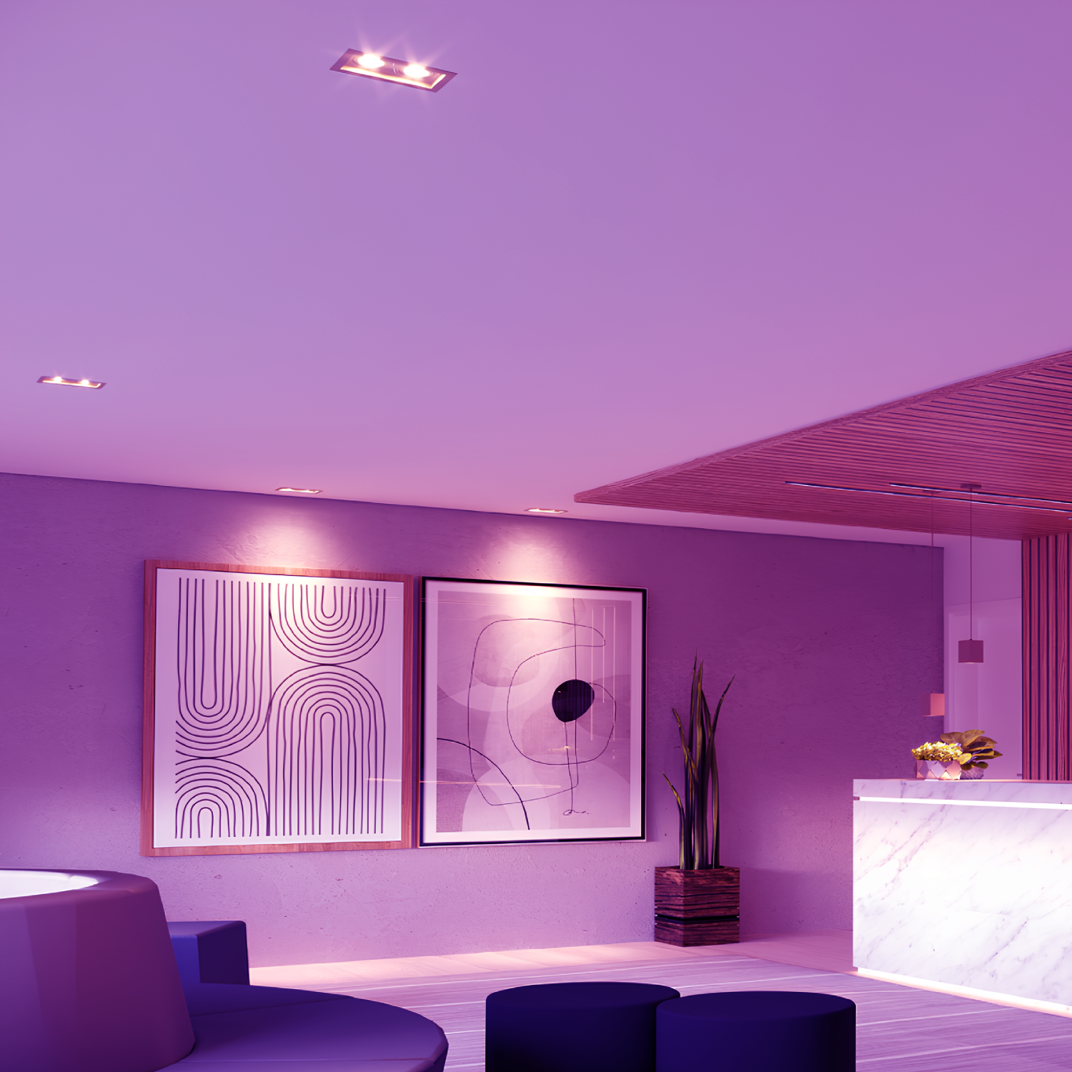 Spot Redondo Recuado Dicroica Preto 4,7W Rgb Philips Hue