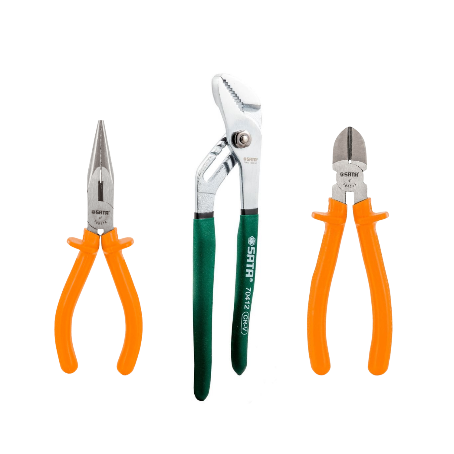 Kit Alicate Bomba D'agua + Corte E Bico Sata