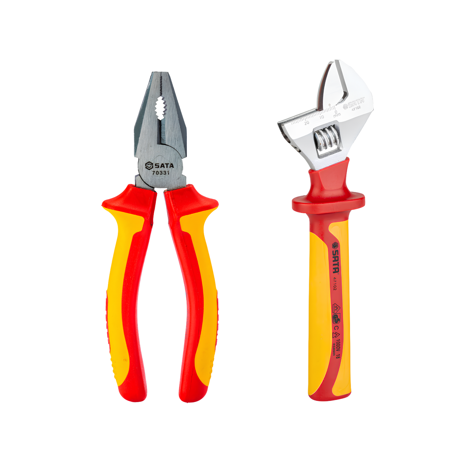 Kit Chave Ajustavel Vde + Alicate Universal Vde Sata