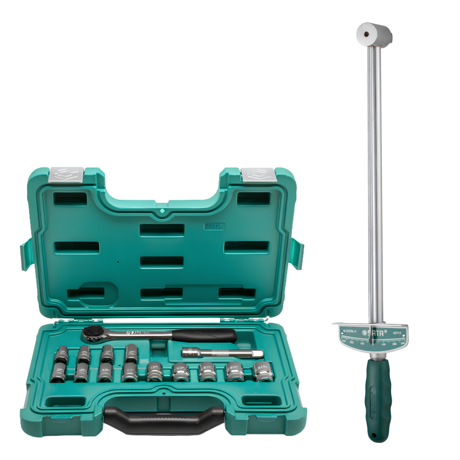 Kit Torquimetro + Jogo De Soquete Sextavado Sata