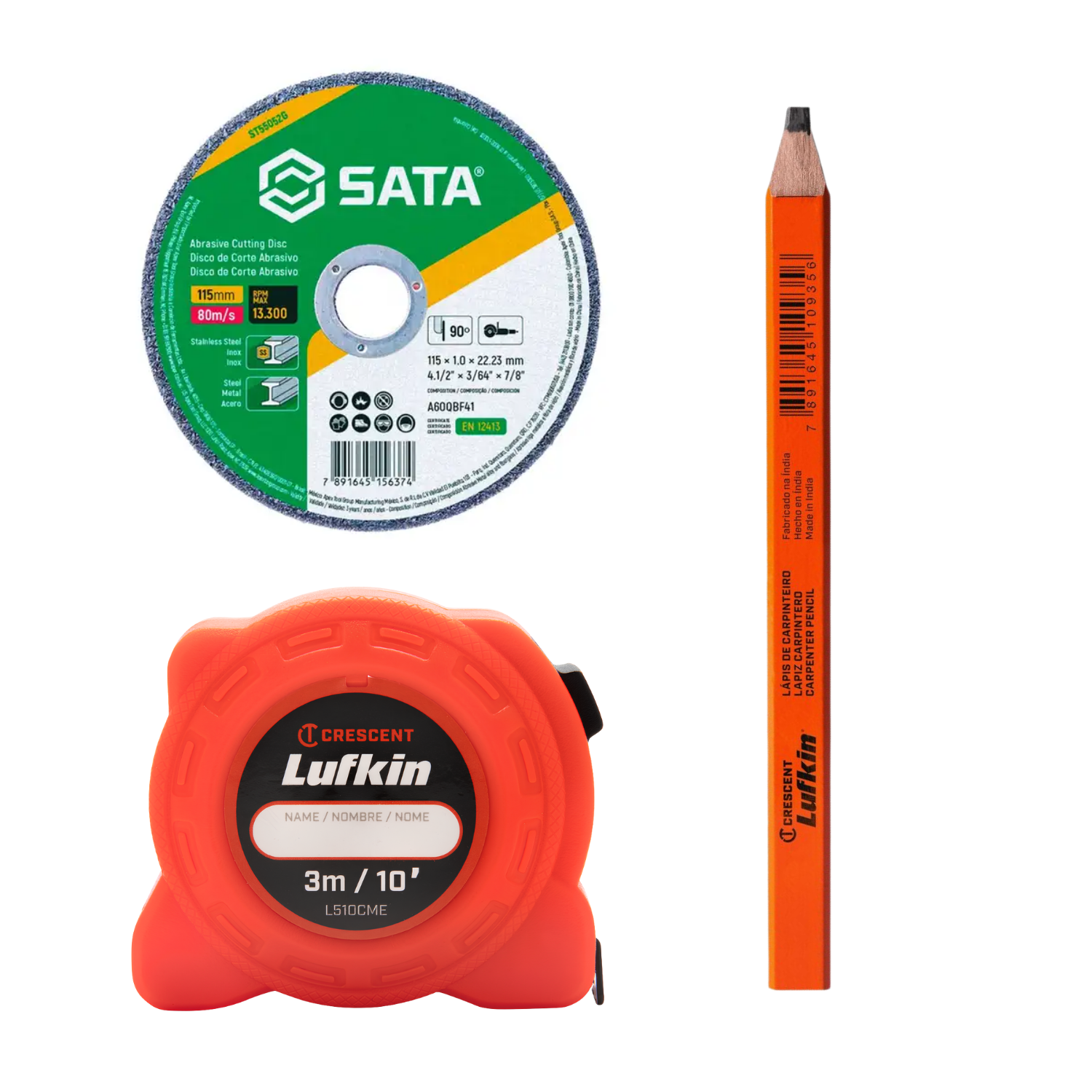 Kit Trena + Disco De Corte E Lapis De Carpinteiro