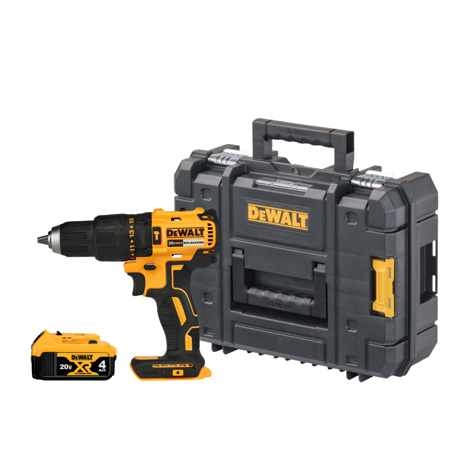 Parafusadeira Furadeira 1/2" 20V + Bateria E Caixa Plastica Dewalt