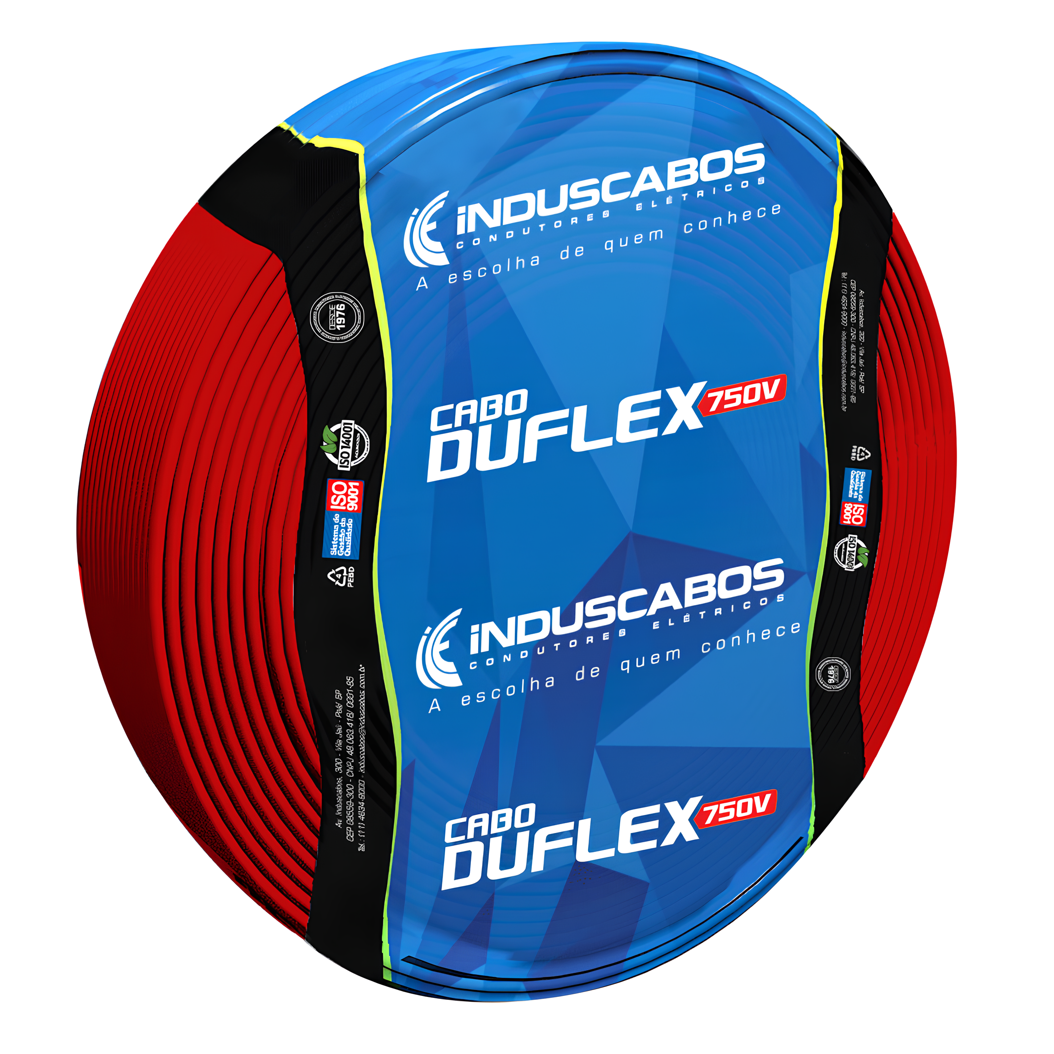 Rolo De Cabo 100 Metros Cobre Flexivel 4,0Mm 750V Induscabos