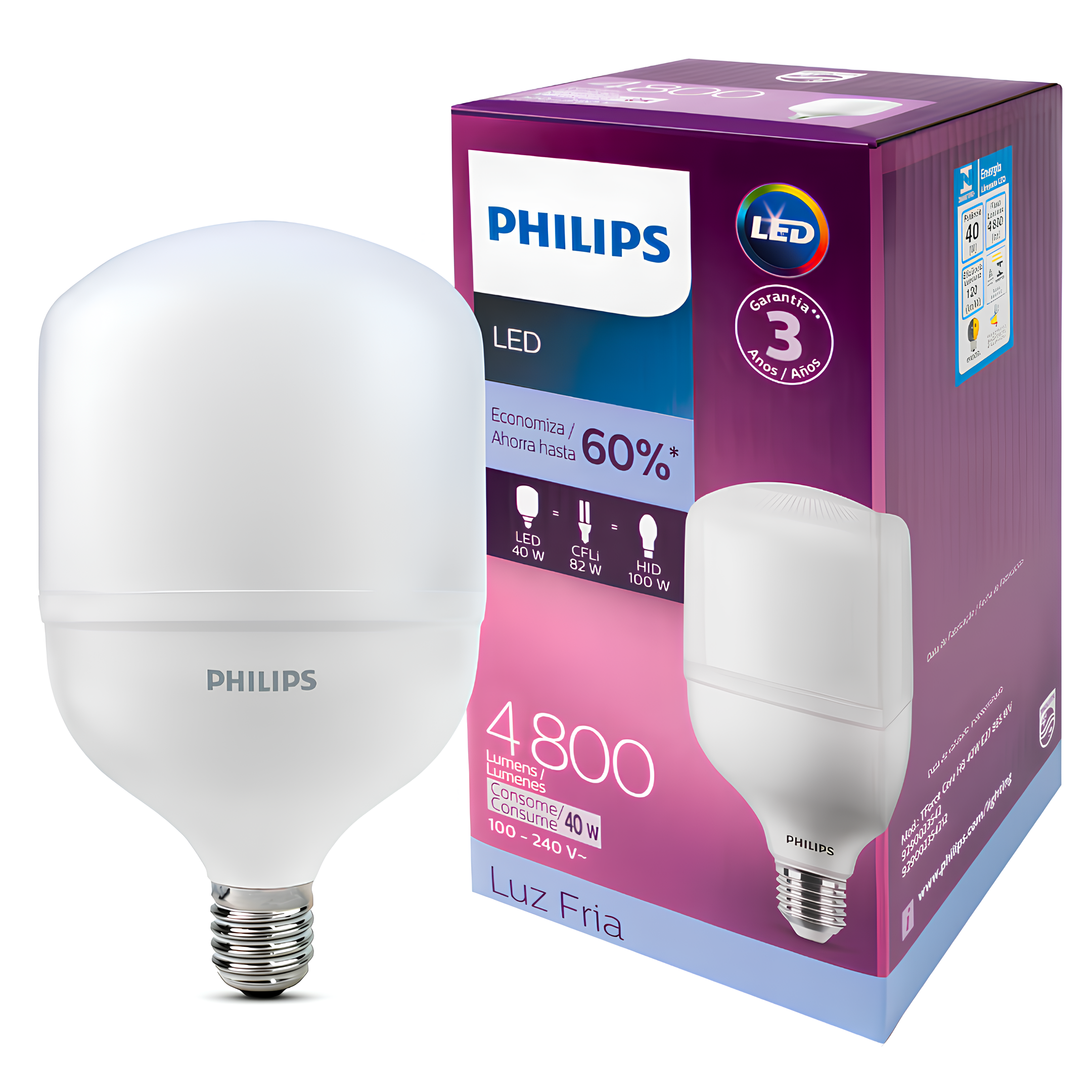 Lampada Led Alta Potencia Trueforce 40W 6500K 4800Lm 180° Philips