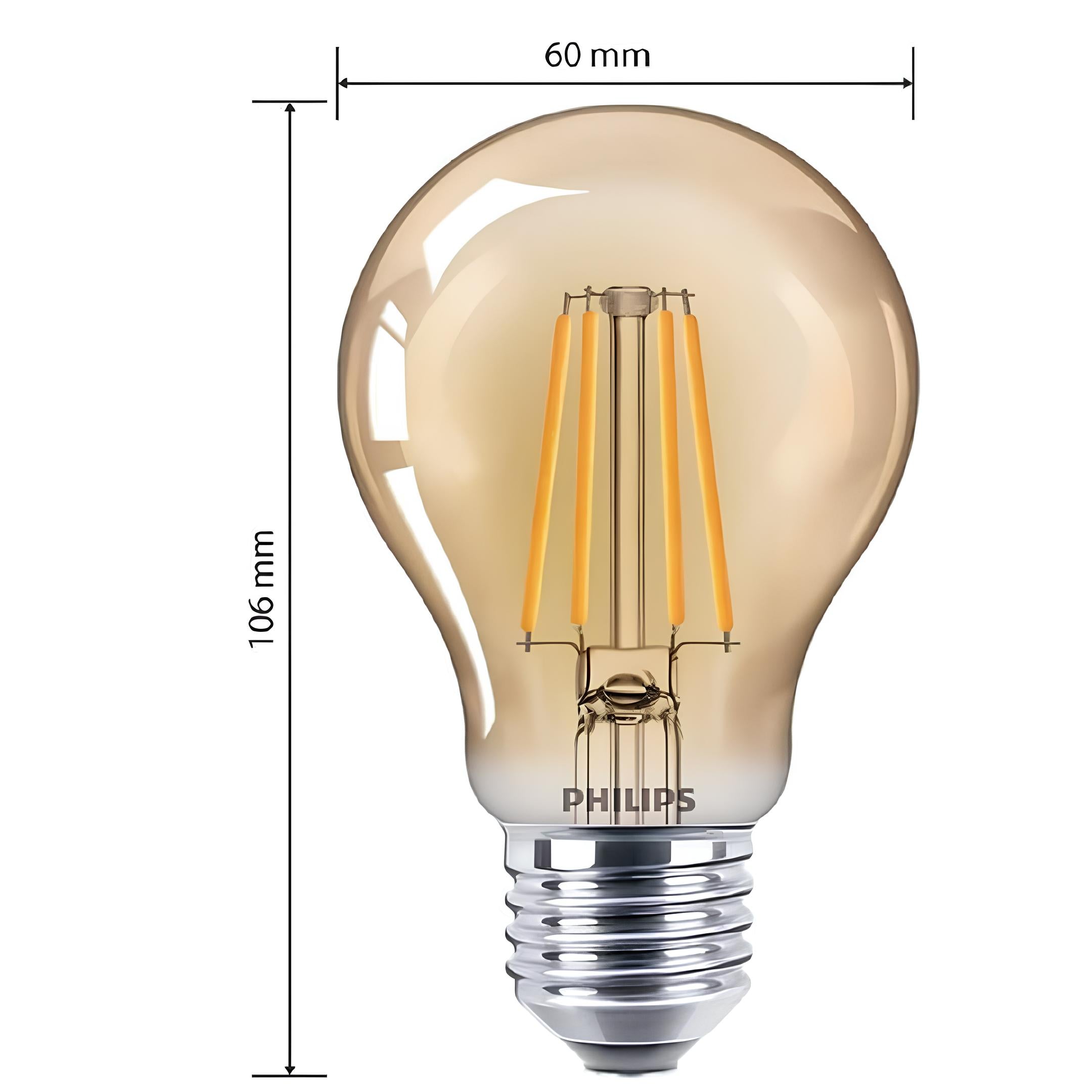 Lâmpada Retrô Filamento Led 4w A60 400lm Bivolt Philips