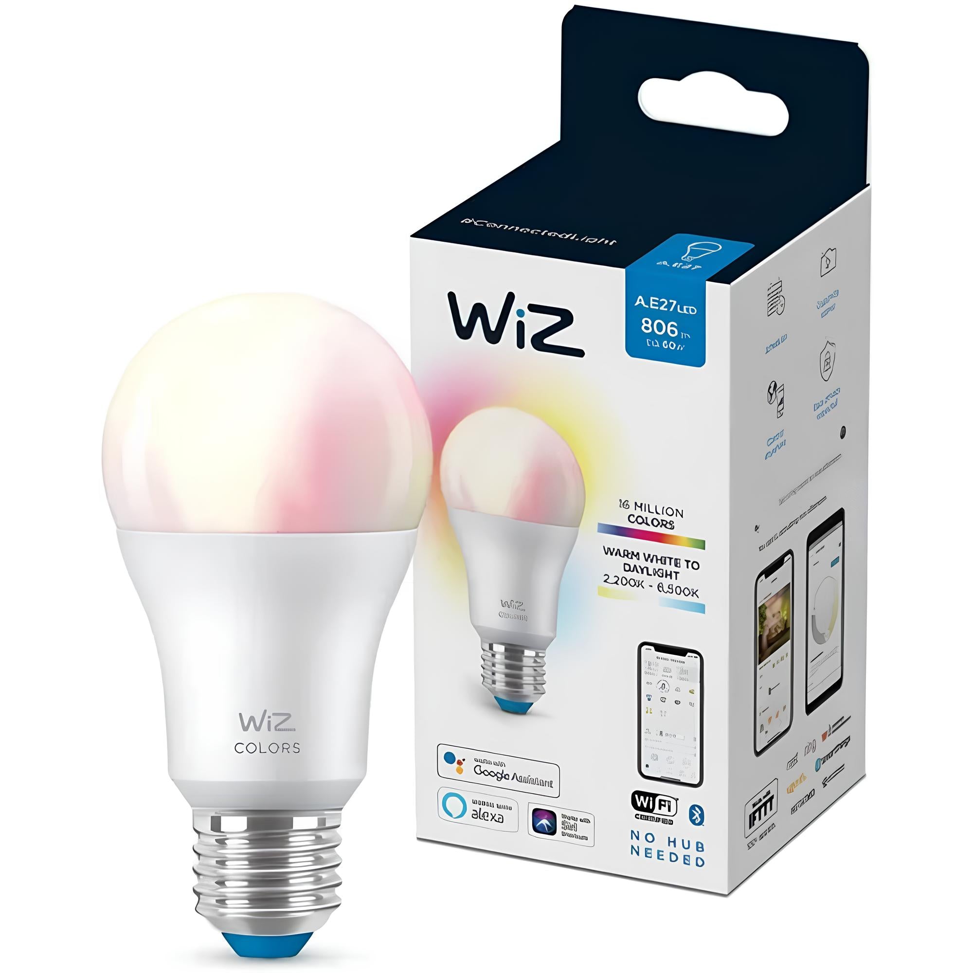 Lâmpada Smart Bulbo WiFi Bluetooth Rgb 806lm A60 Bivolt WiZ
