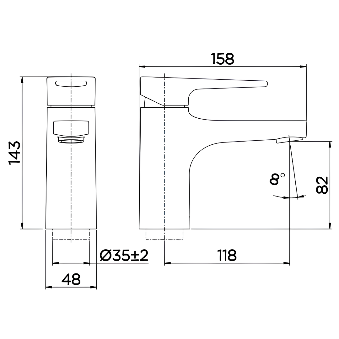 Misturador Mono P/ mesa lavatório Lift Ônix ColdStart Docol