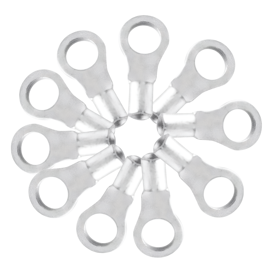 Terminal Olhal De Compressão Prata 1,5Mm A 2,5Mm 10 Pçs