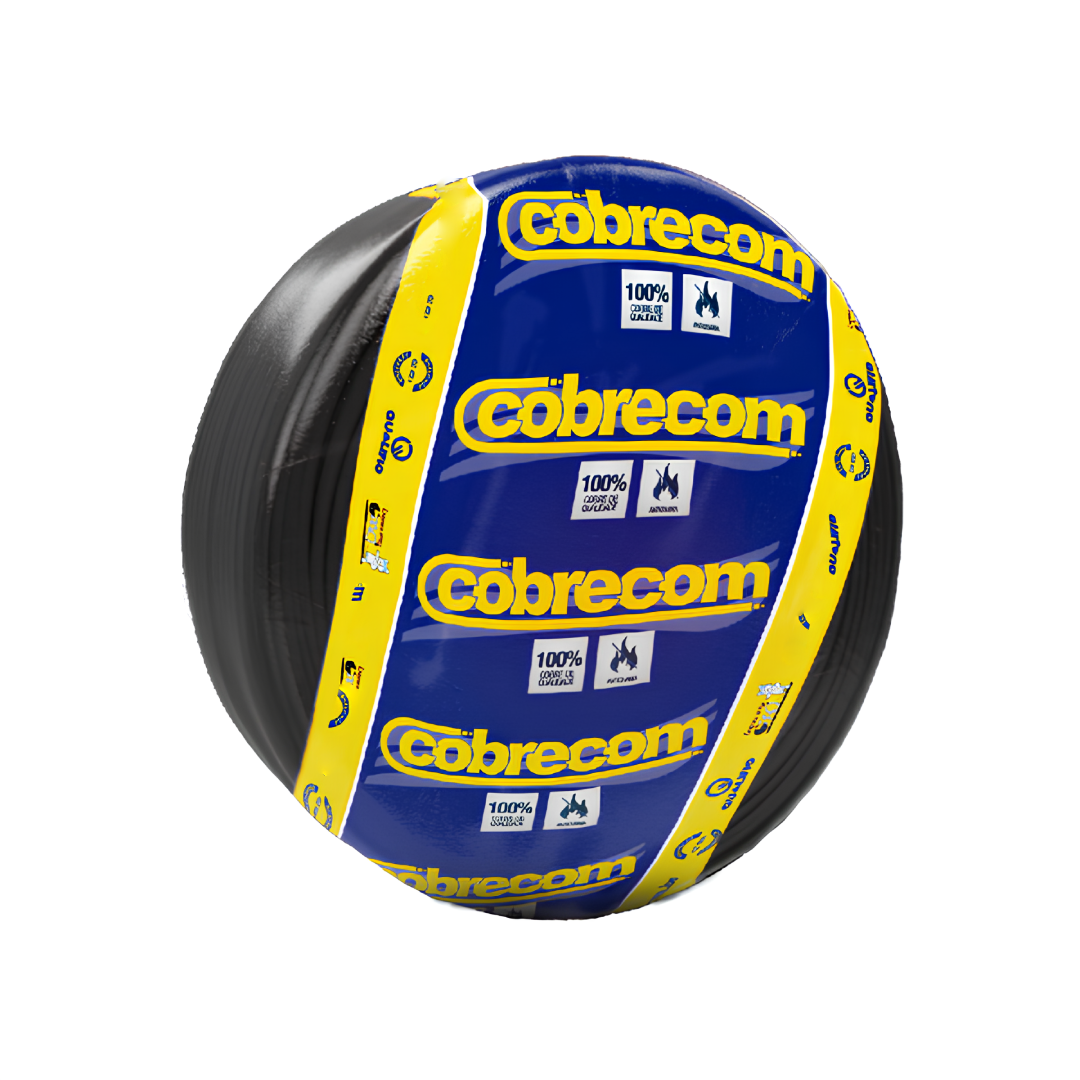 Rolo Cabo De 25 Metros Cobre Flexível 1,5Mm2 750V Preto Cobrecom