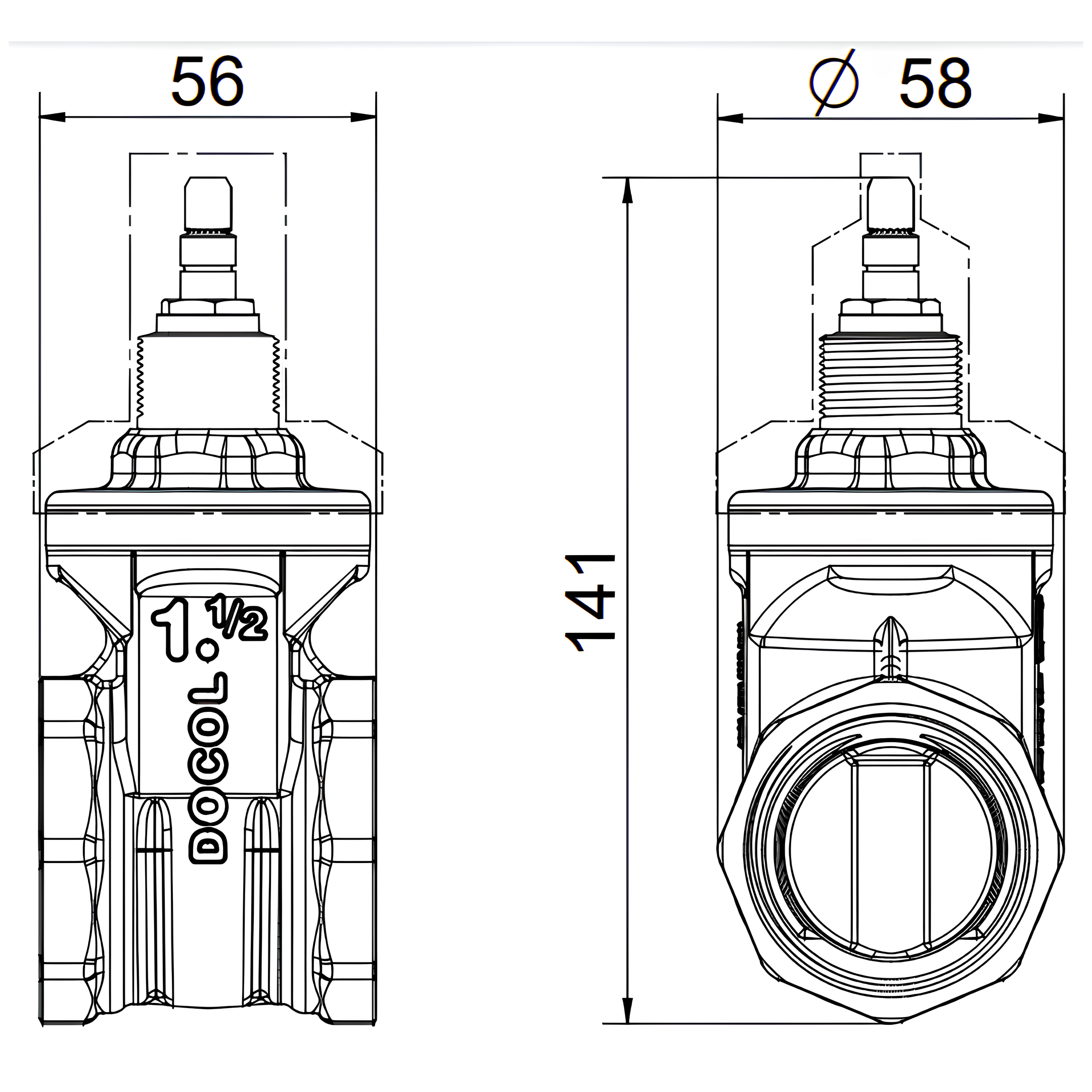 Registro De Gaveta Base Docol 1.1/2" 25131500 Docol