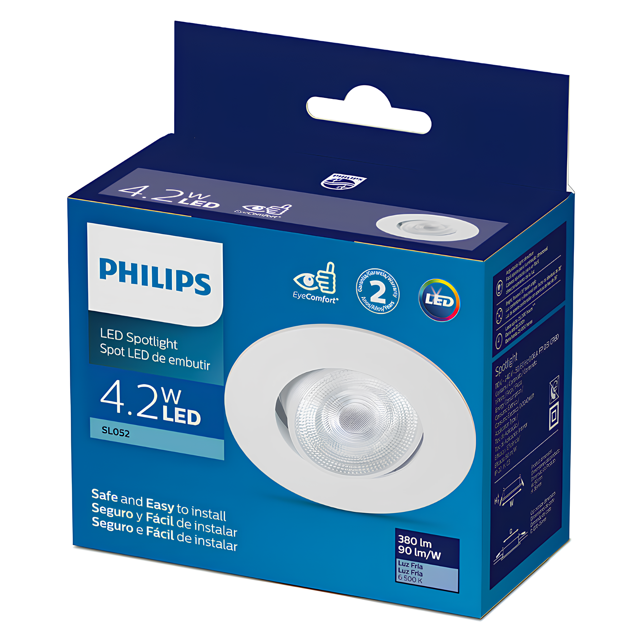 Spot Led Redondo Embutir 4,2w Ip20 36º Bivolt Sl052 Philips
