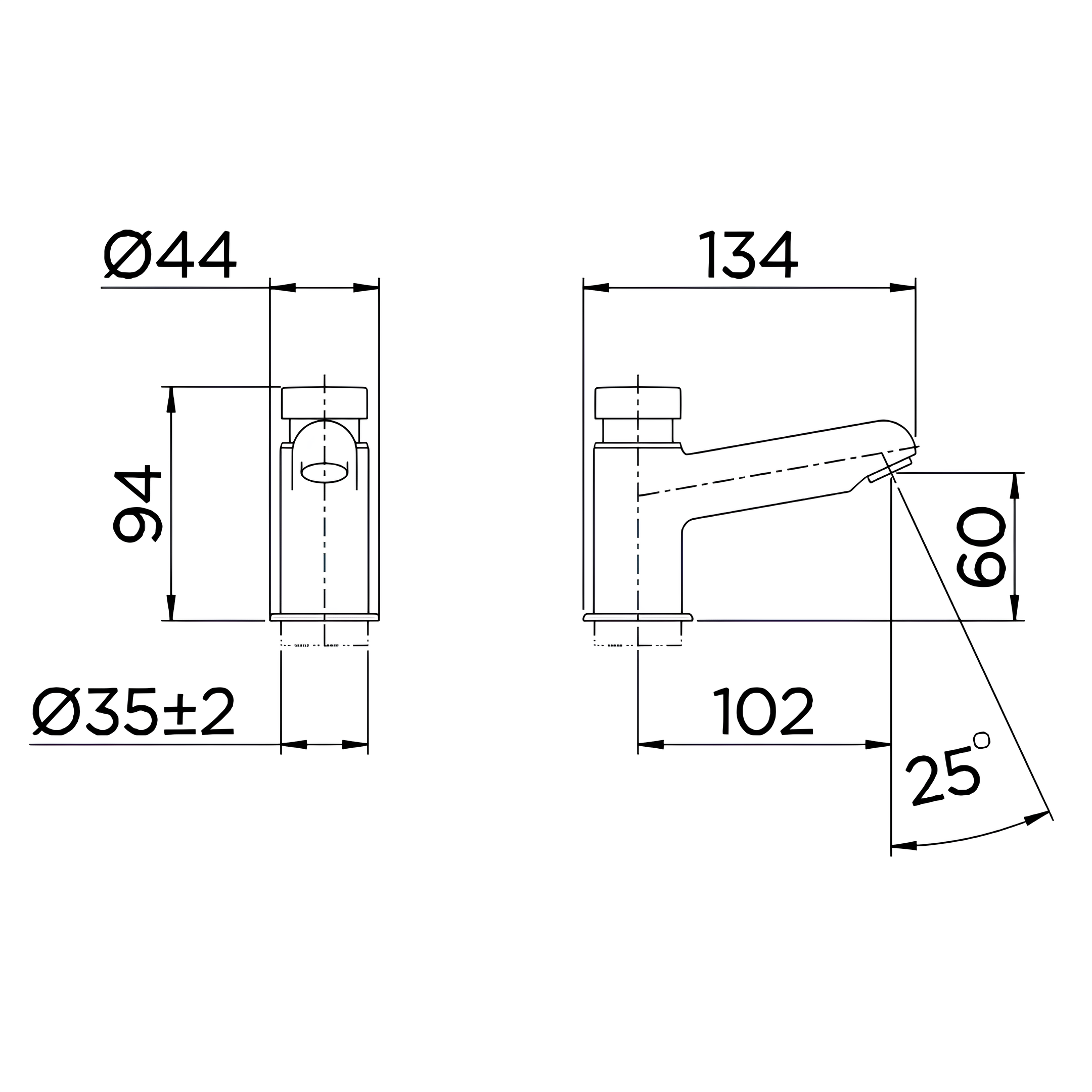 Torneira para Lavatório Mesa Pressmatic Alfa 00446106 Docol