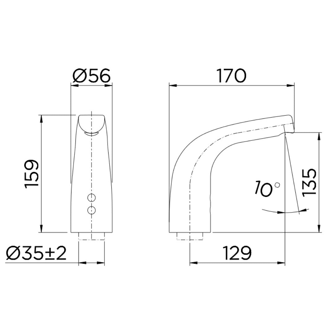 Torneira Lavatório de Mesa Zenit DocolEletric 00464806 Docol