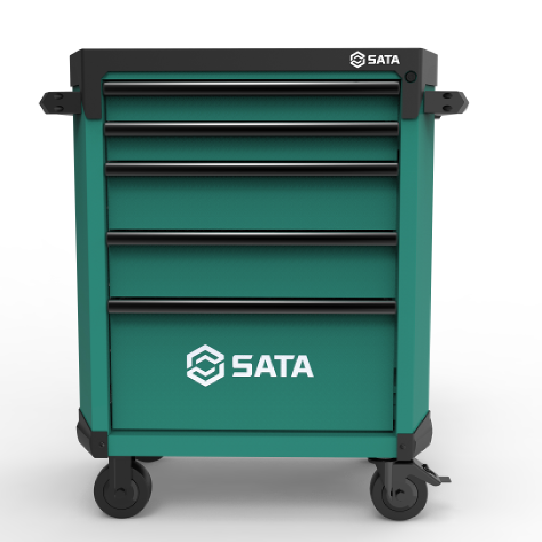 Carro Para Ferramentas Com 5 Gavetas Verde ST95112G Sata