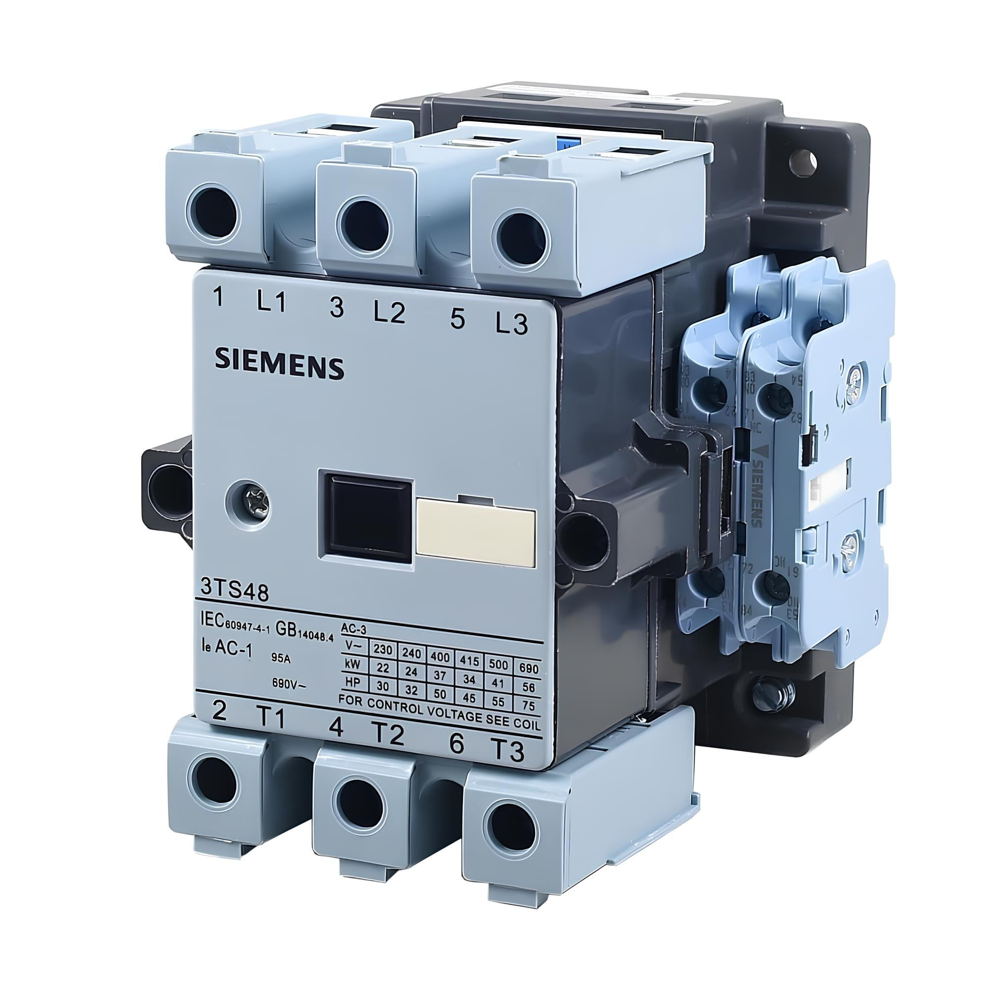 Contator De Potencia Tripolar 105A 220V 3Ts50220an2 Siemens