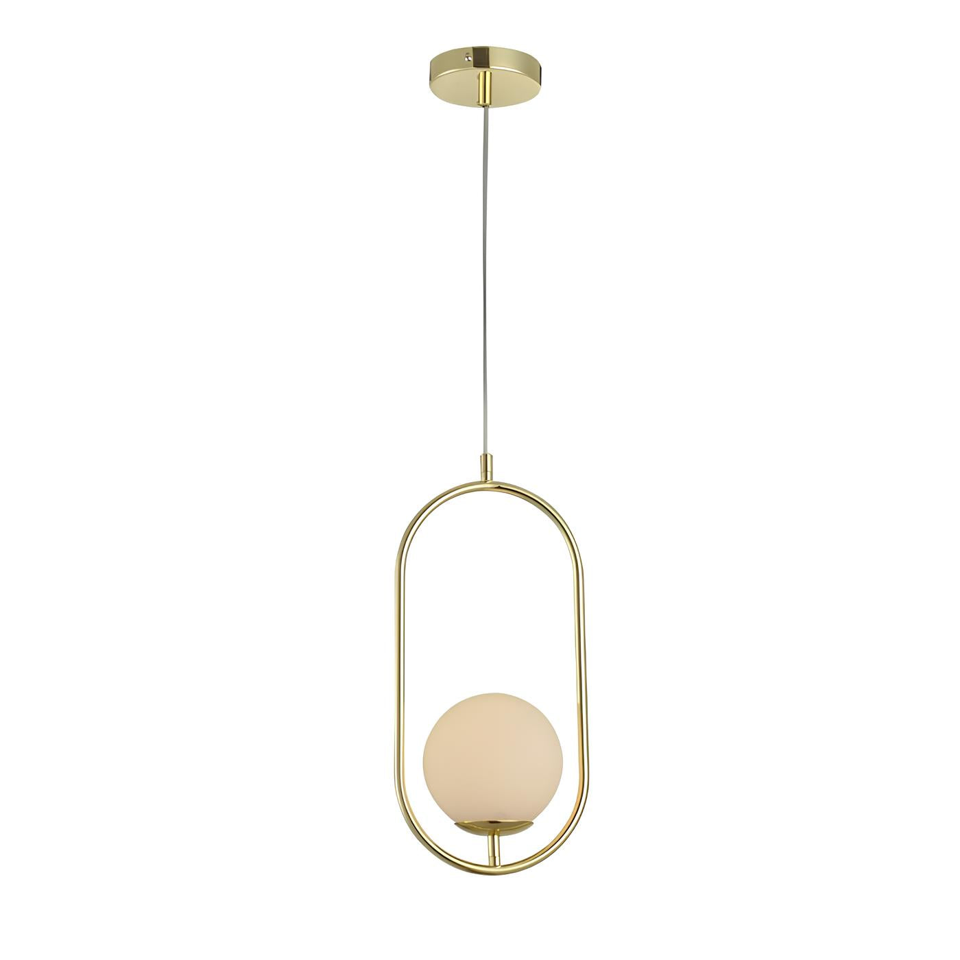 Pendente Pérola Arco Aço e Vidro Ouro 340464500 Avant