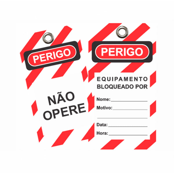 Etiqueta De Bloqueio Sinalizadora Nr-10 Etf1sf Tagout