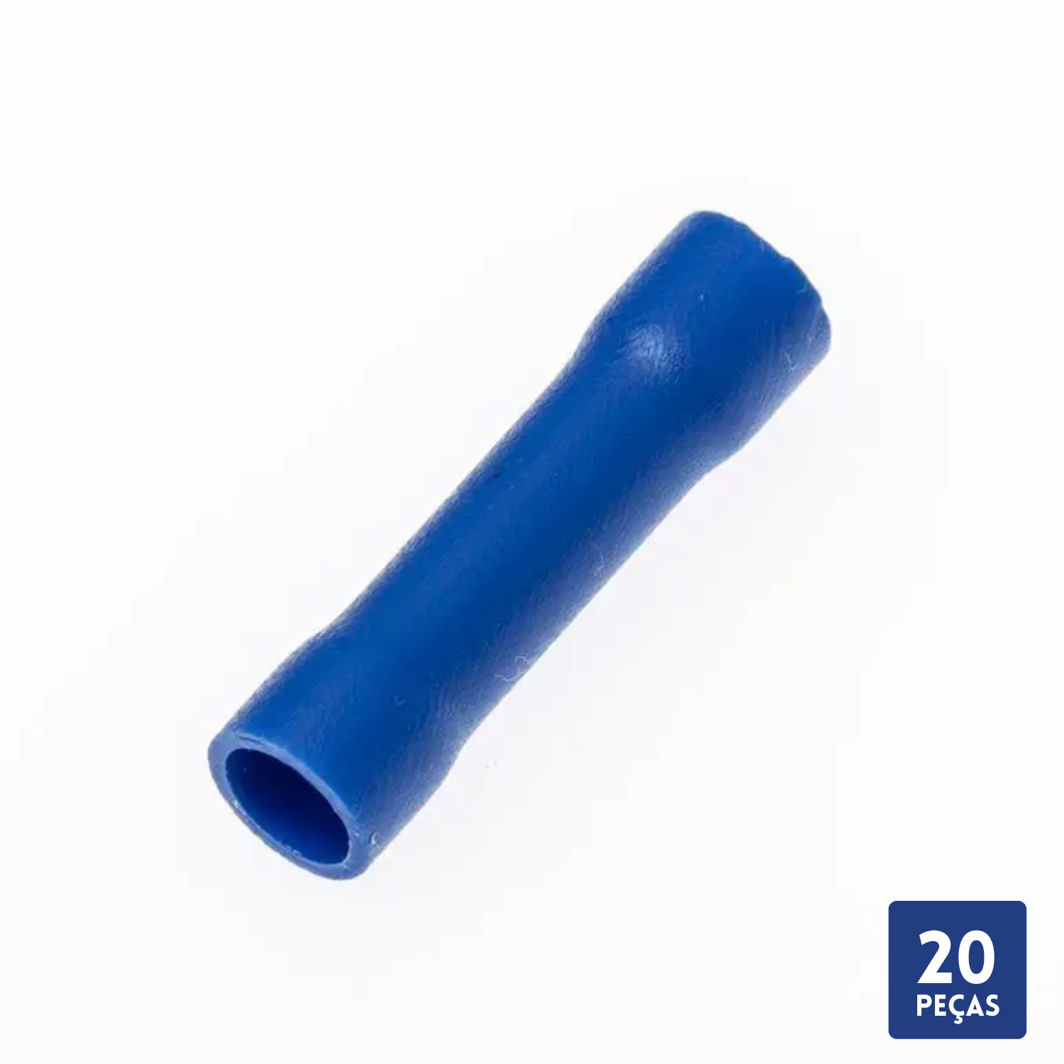 Terminal Luva Isolado Azul 1,5mm a 2,5mm 20 Pçs