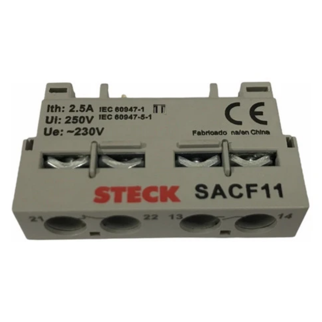 Contato Bloco Auxiliar Frontal 1NA+1NF SACF11 Steck