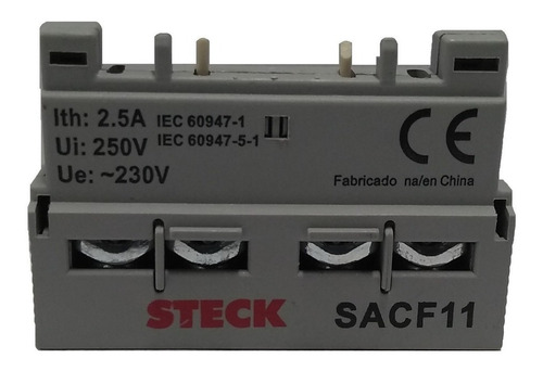 Contato Bloco Auxiliar Frontal 1NA+1NF SACF11 Steck